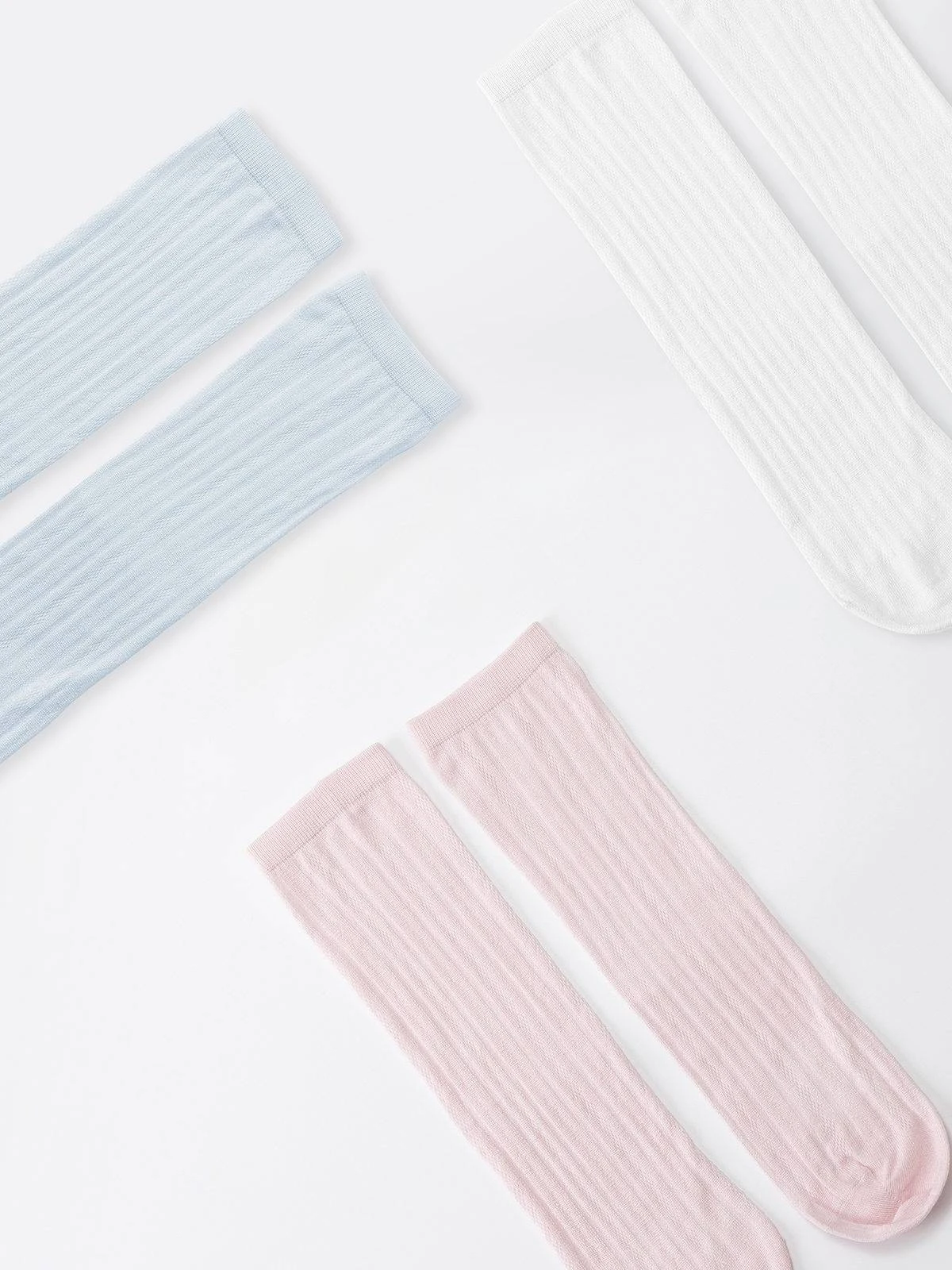 3-Pack Heel-less Mulberry Silk Socks-Kids & Wom