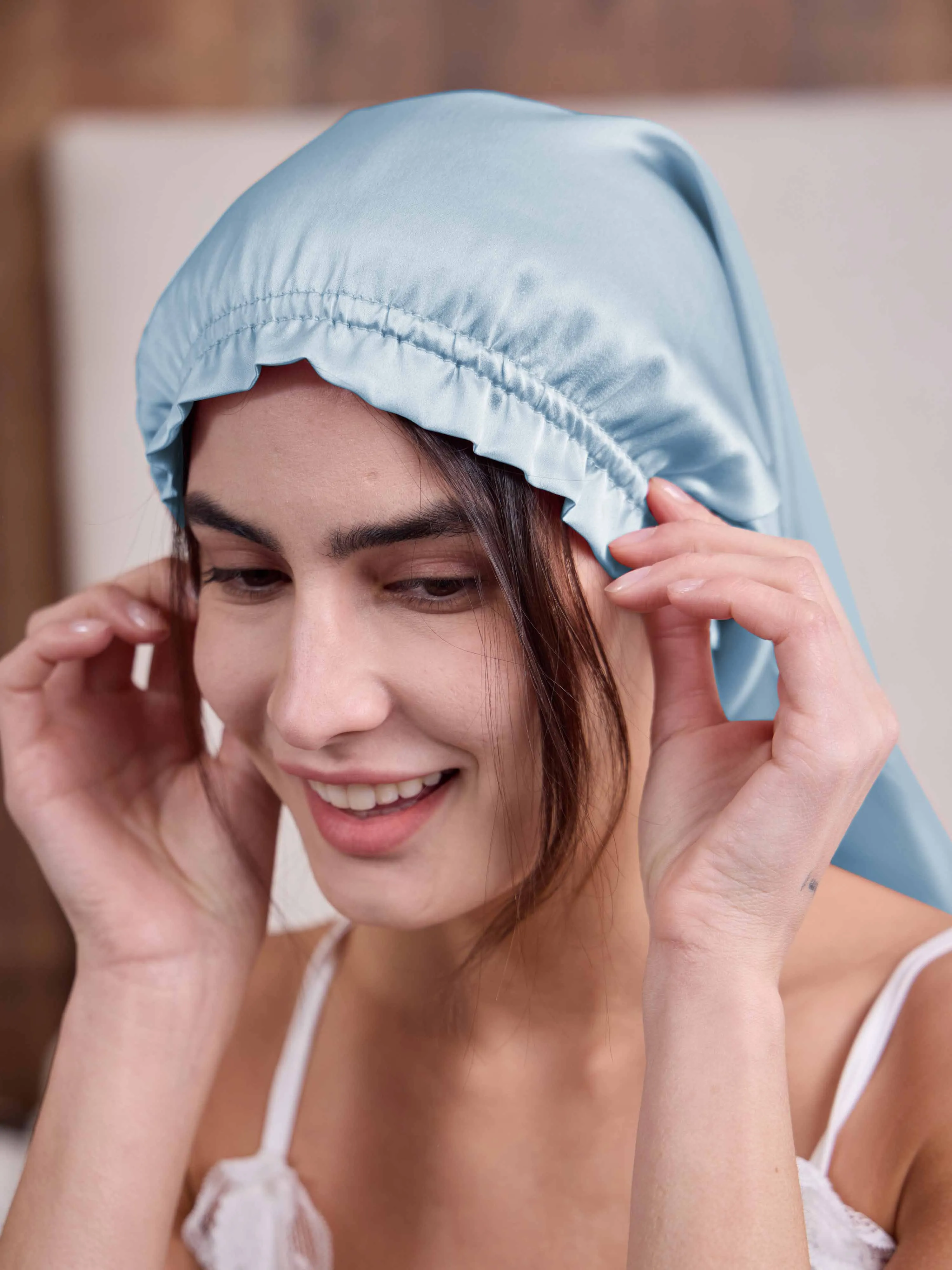 Long Ruffled Silk Turban - 'RuffleLong'