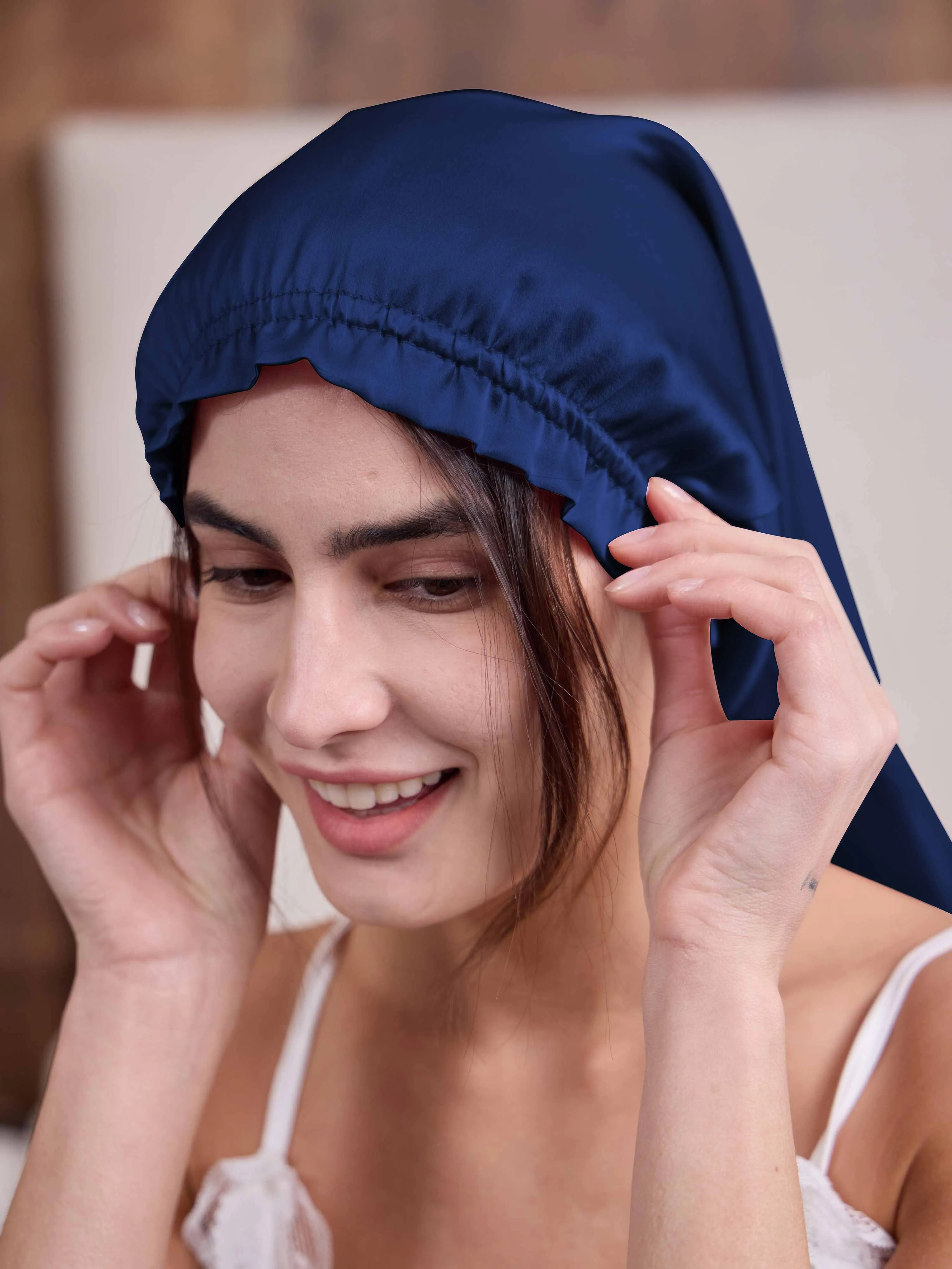 Long Ruffled Silk Turban - 'RuffleLong'