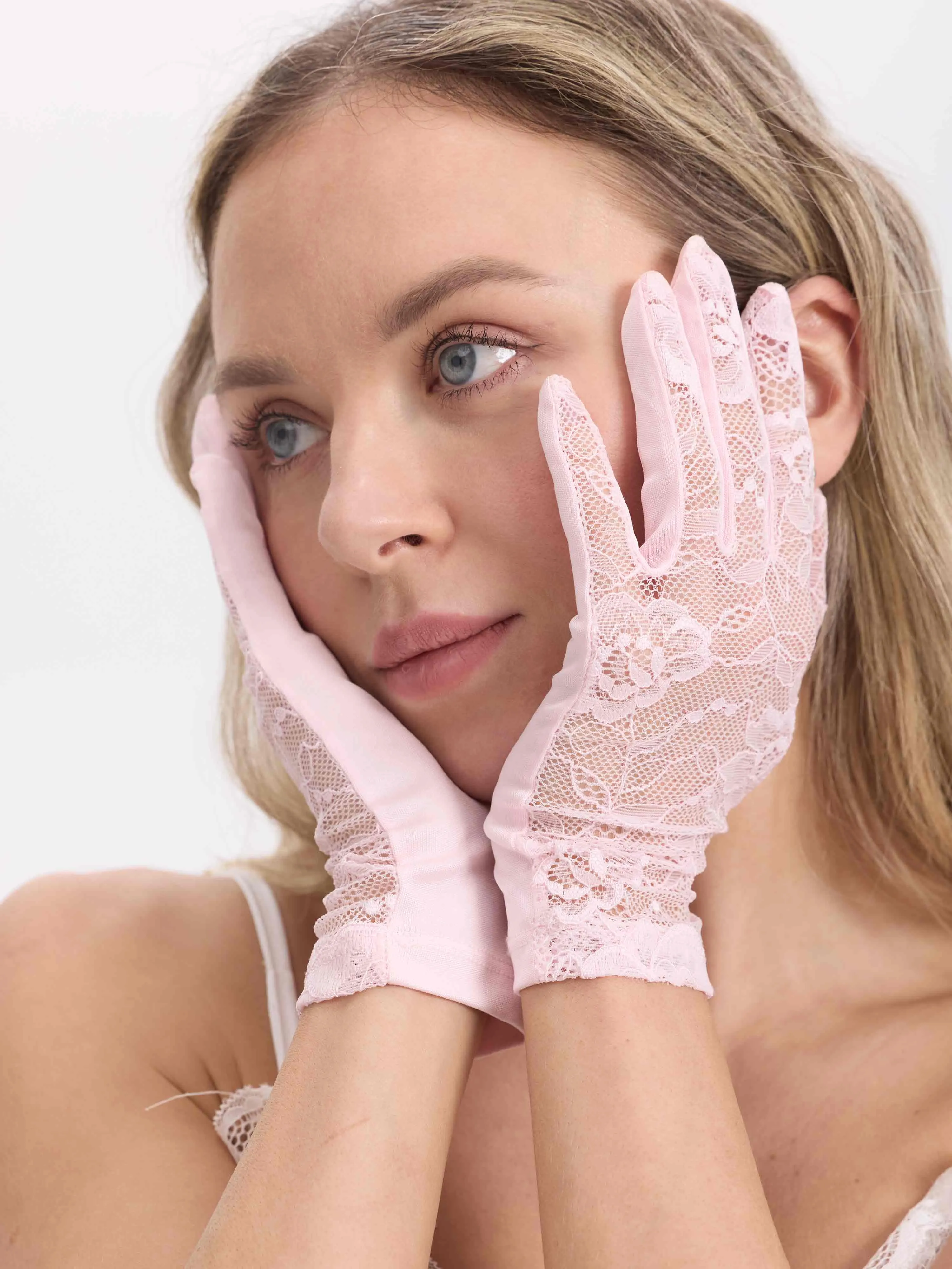 Moisturizing Lace Sleep Gloves for Women