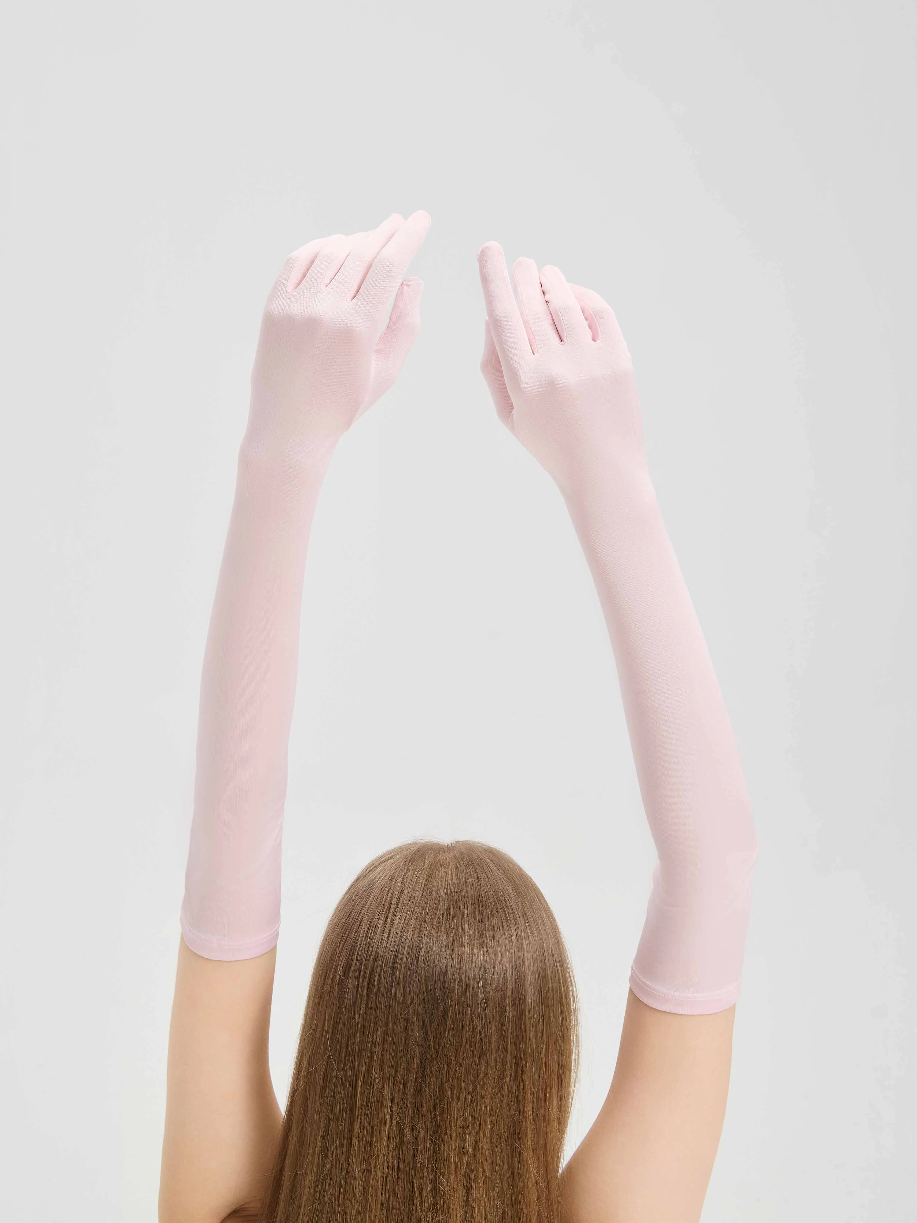 Elbow-Length Silk Gloves for Women