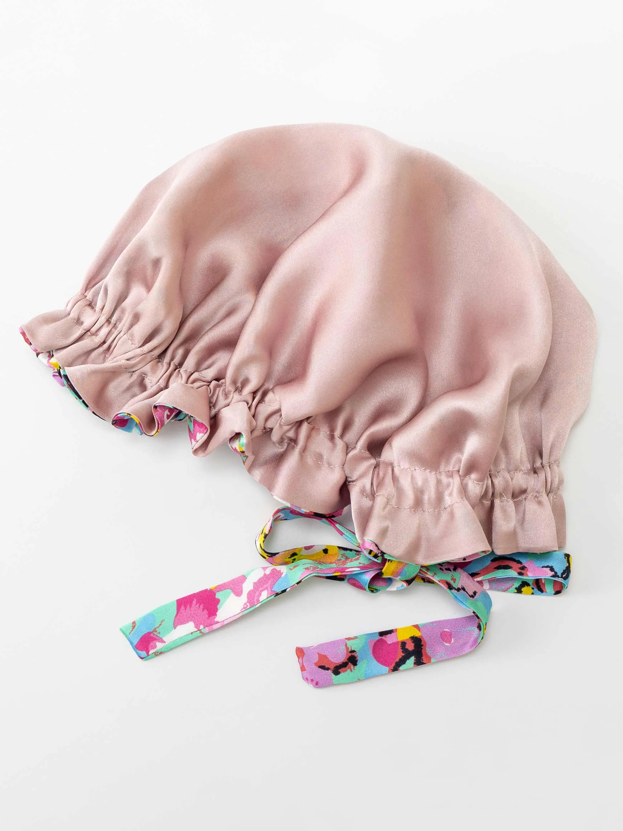 Reversible Floral-Print Silk Sleep Cap - 'KidDuo'
