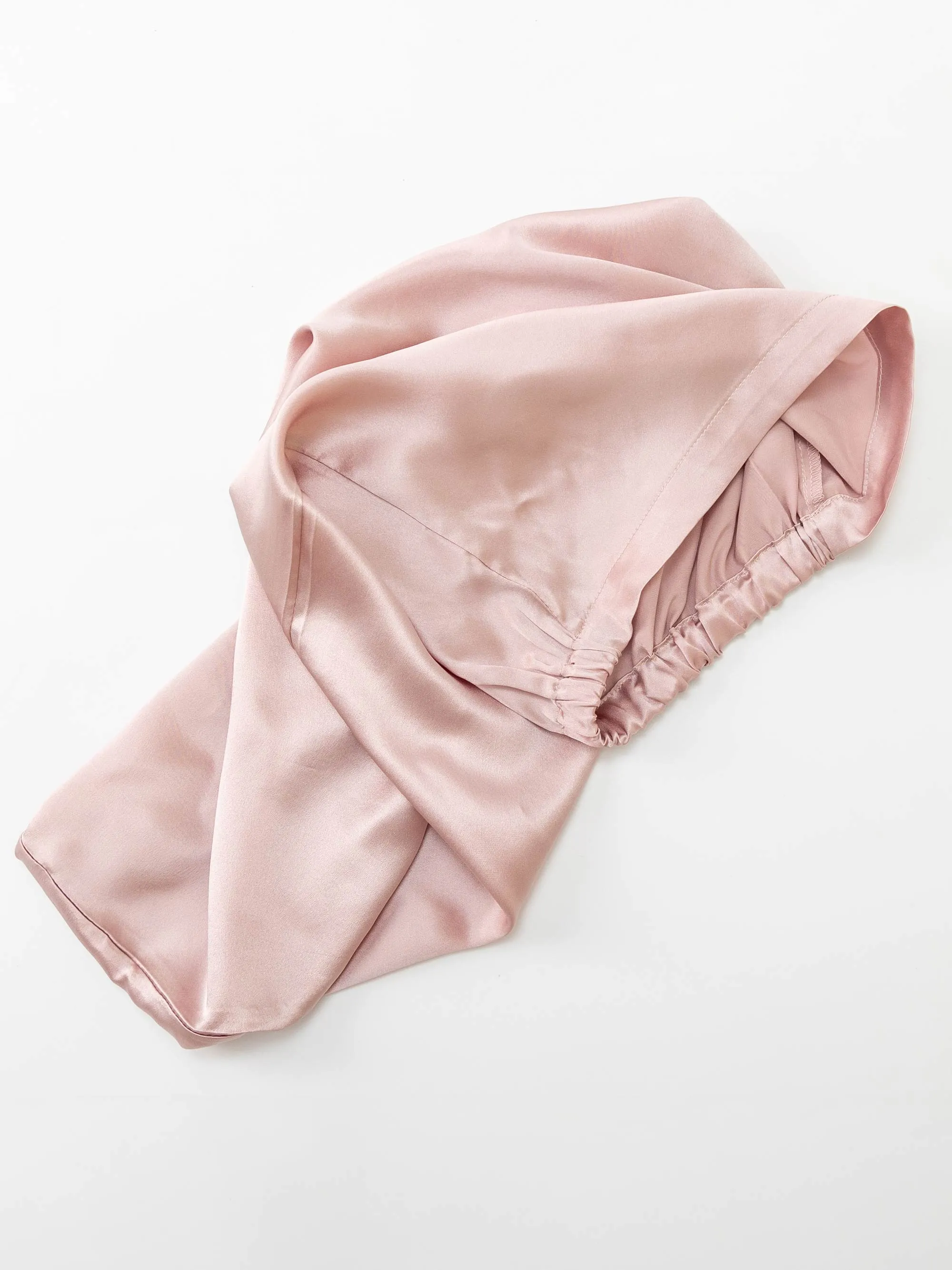 Long Half-Elastic Back Silk Bonnet - 'ForeFree'