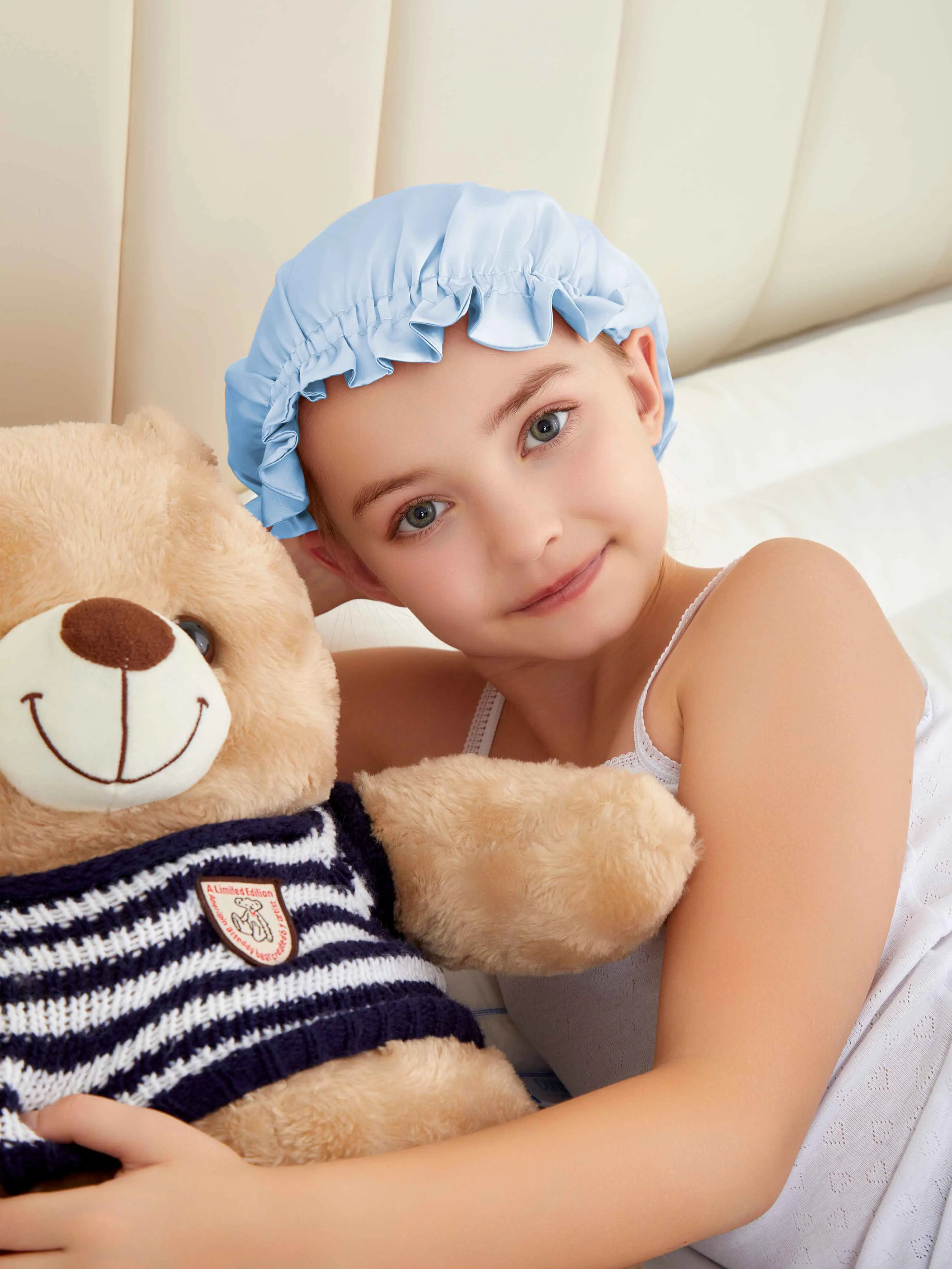 Reversible Floral-Print Silk Sleep Cap - 'KidDuo'