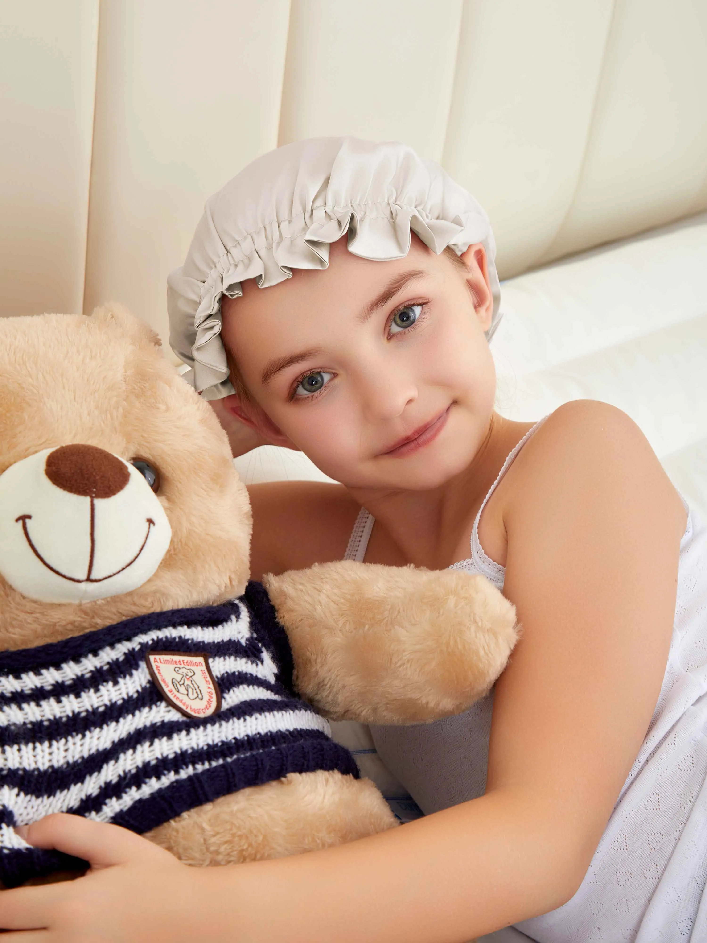 Reversible Floral-Print Silk Sleep Cap - 'KidDuo'