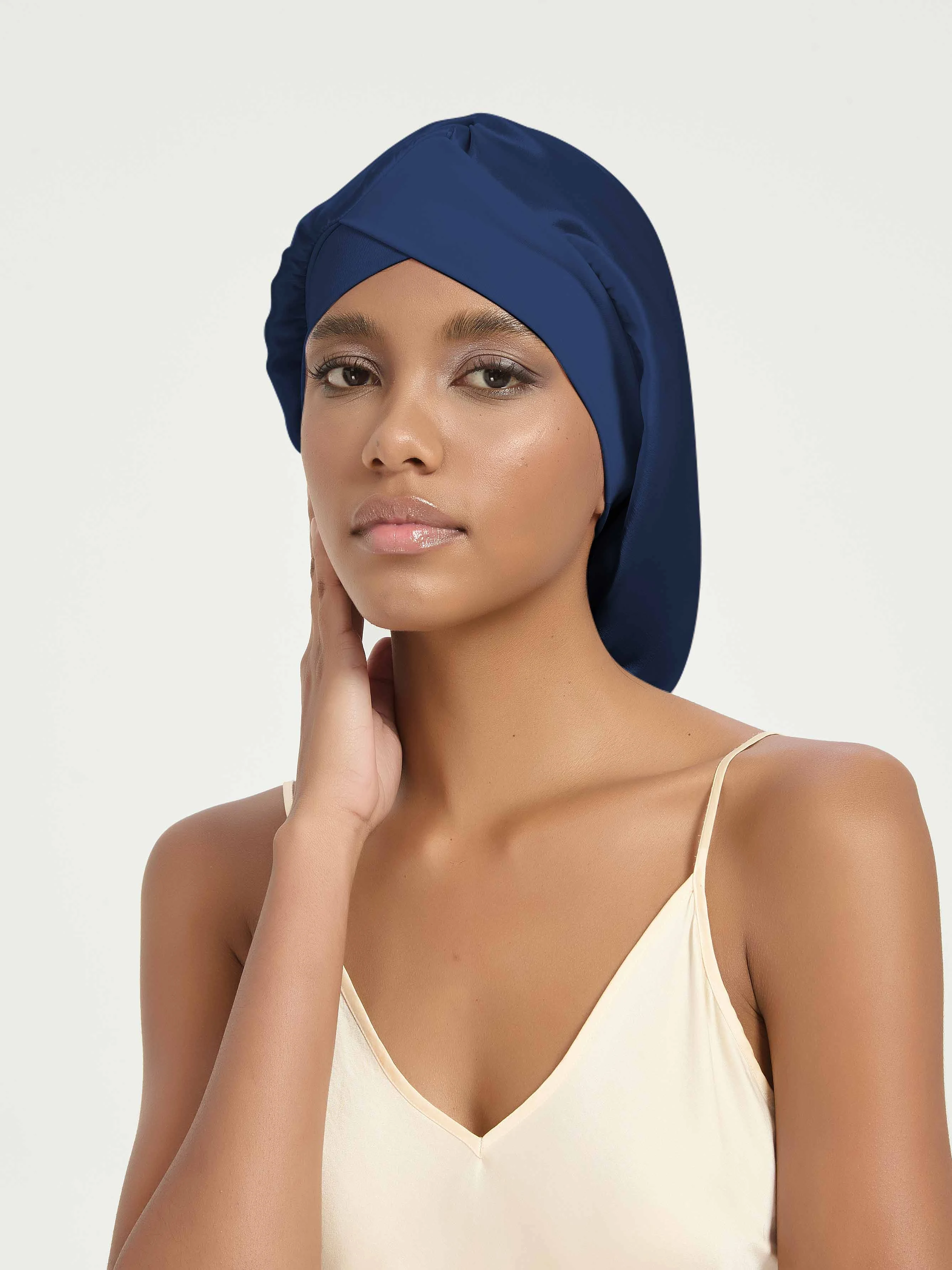Wide-Band Twisted Silk Turban-'CoilBand'