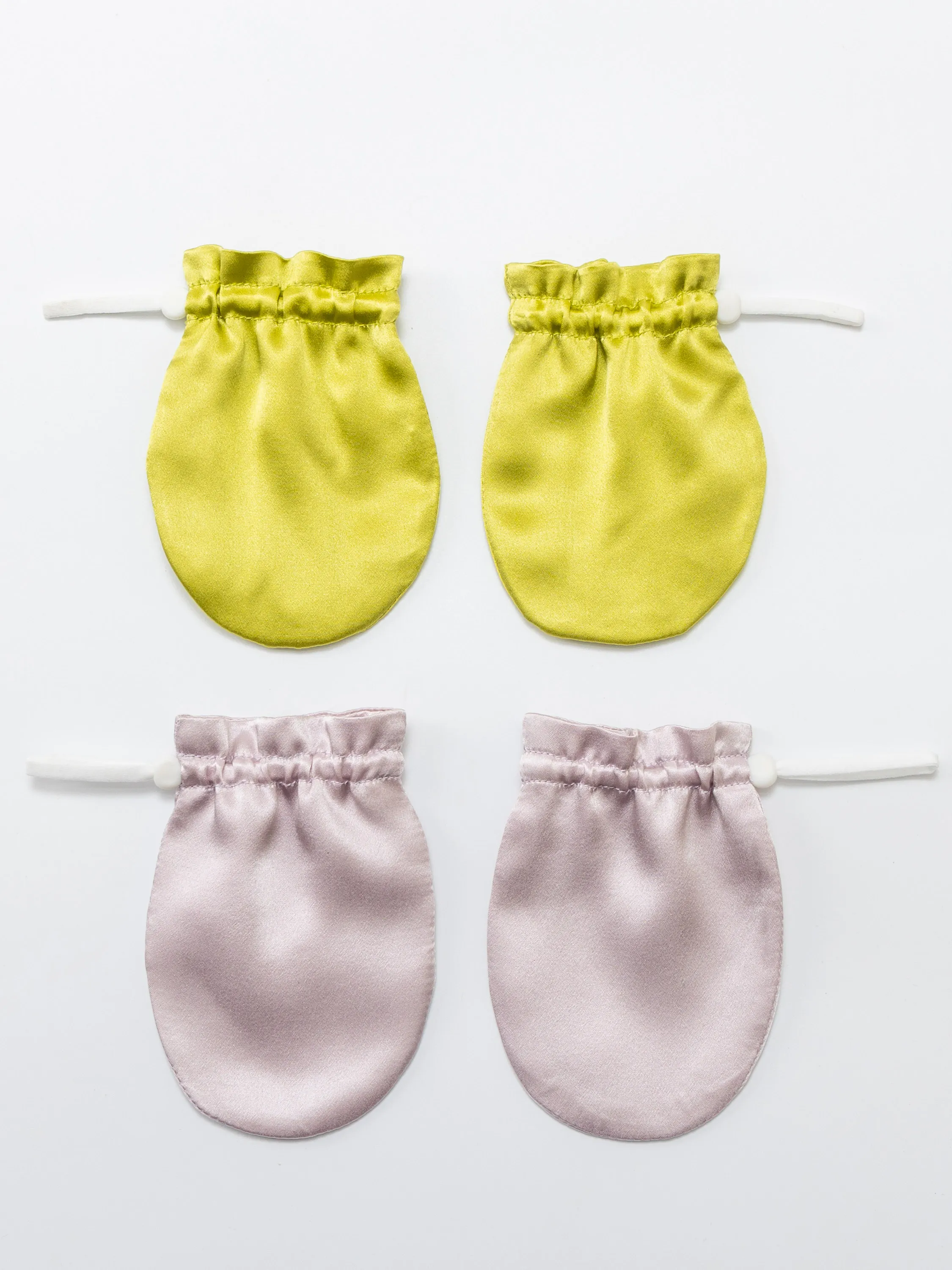 Silk Newborn Scratch Mittens-Set of 4 Macaron Colors
