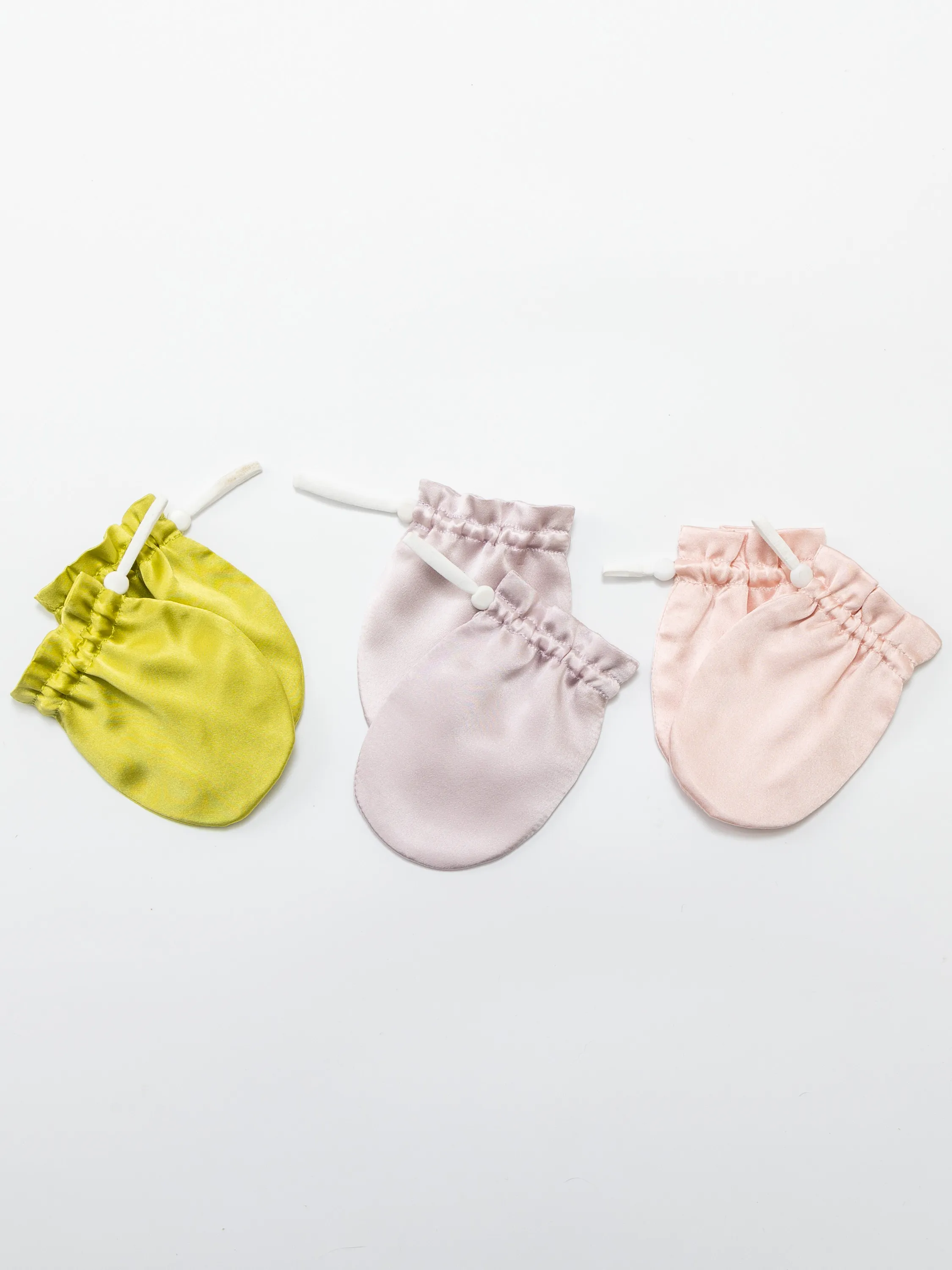 Silk Newborn Scratch Mittens-Set of 4 Macaron Colors