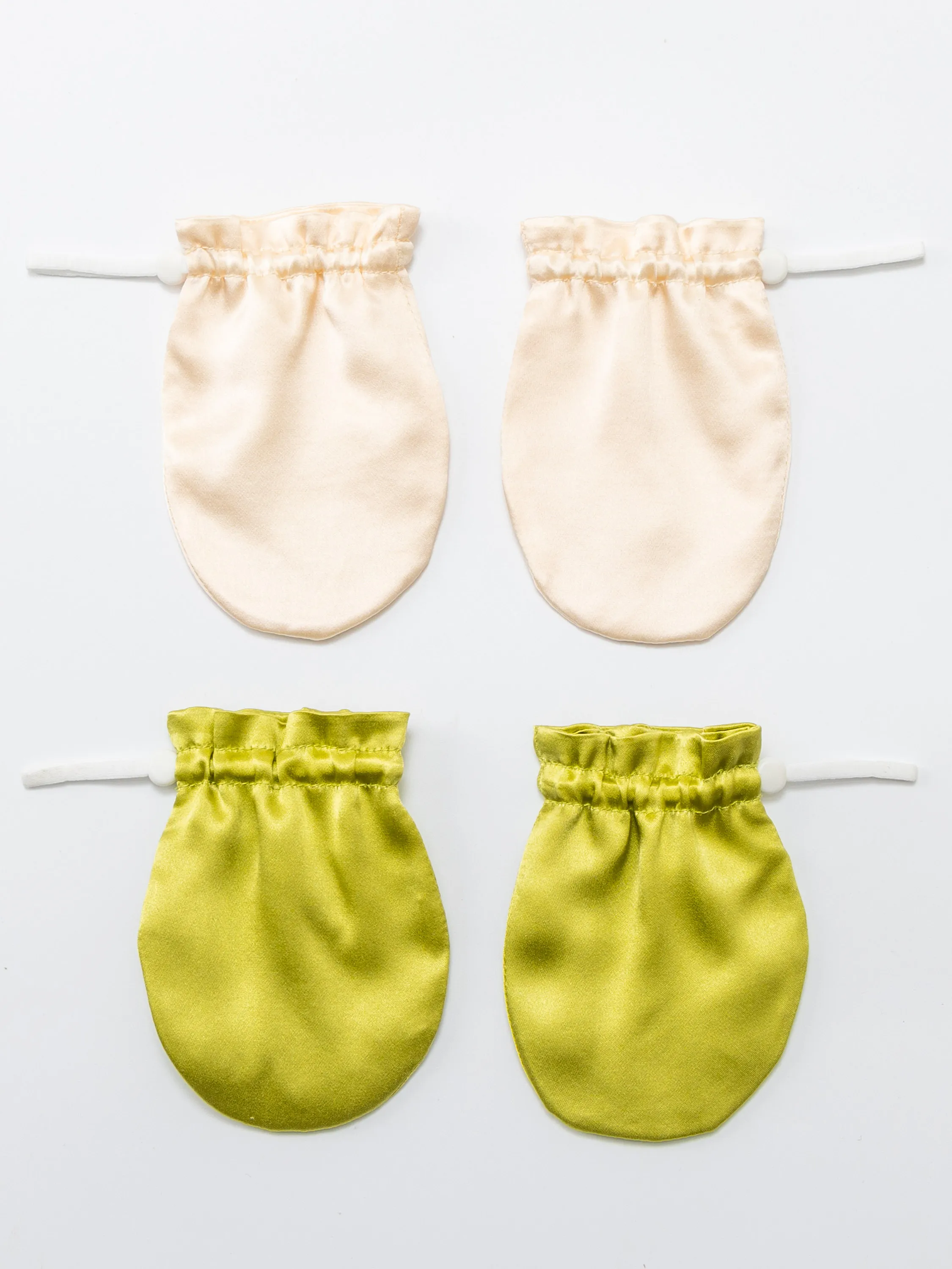 Silk Newborn Scratch Mittens-Set of 4 Macaron Colors