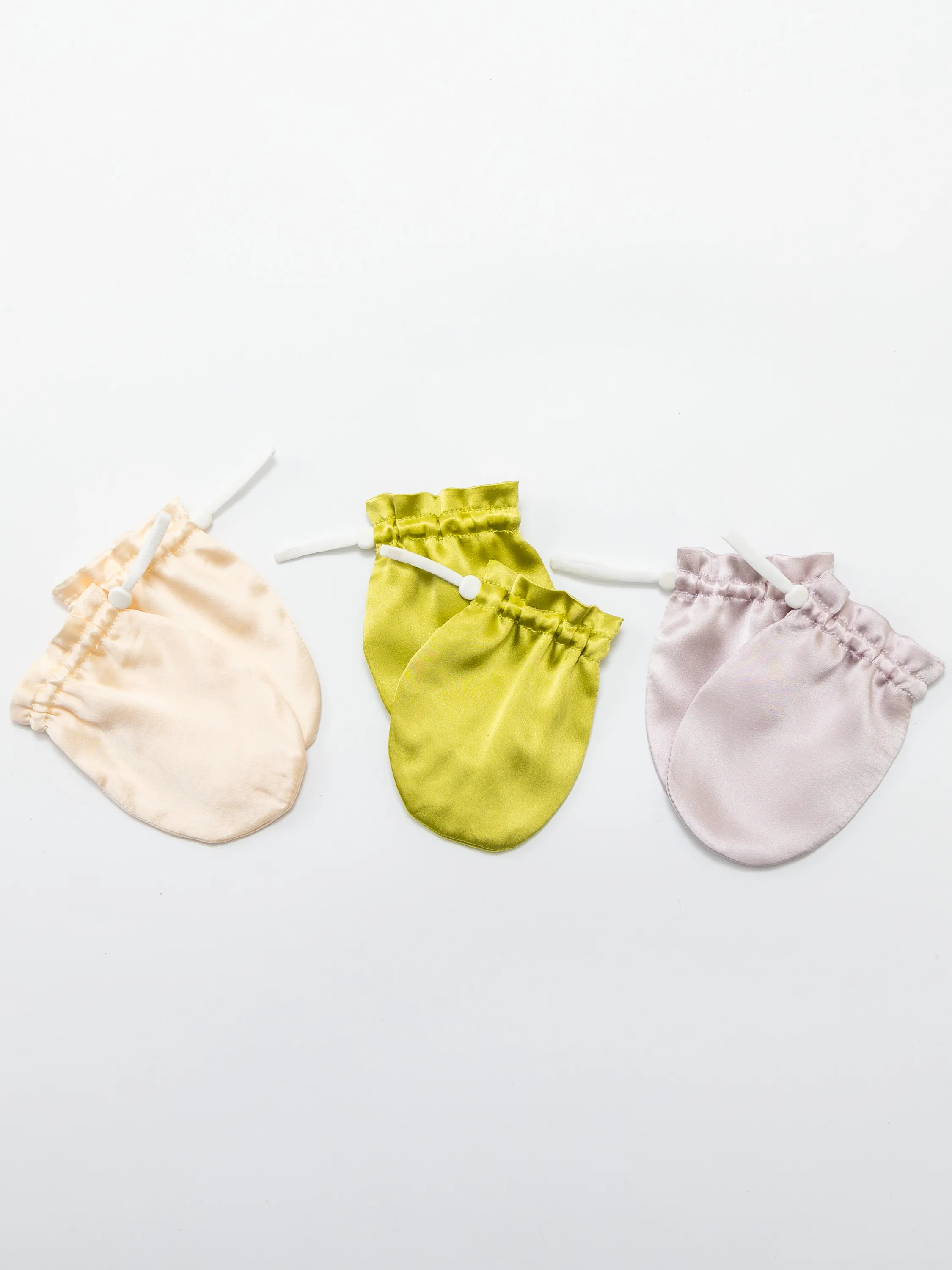 Silk Newborn Scratch Mittens-Set of 4 Macaron Colors