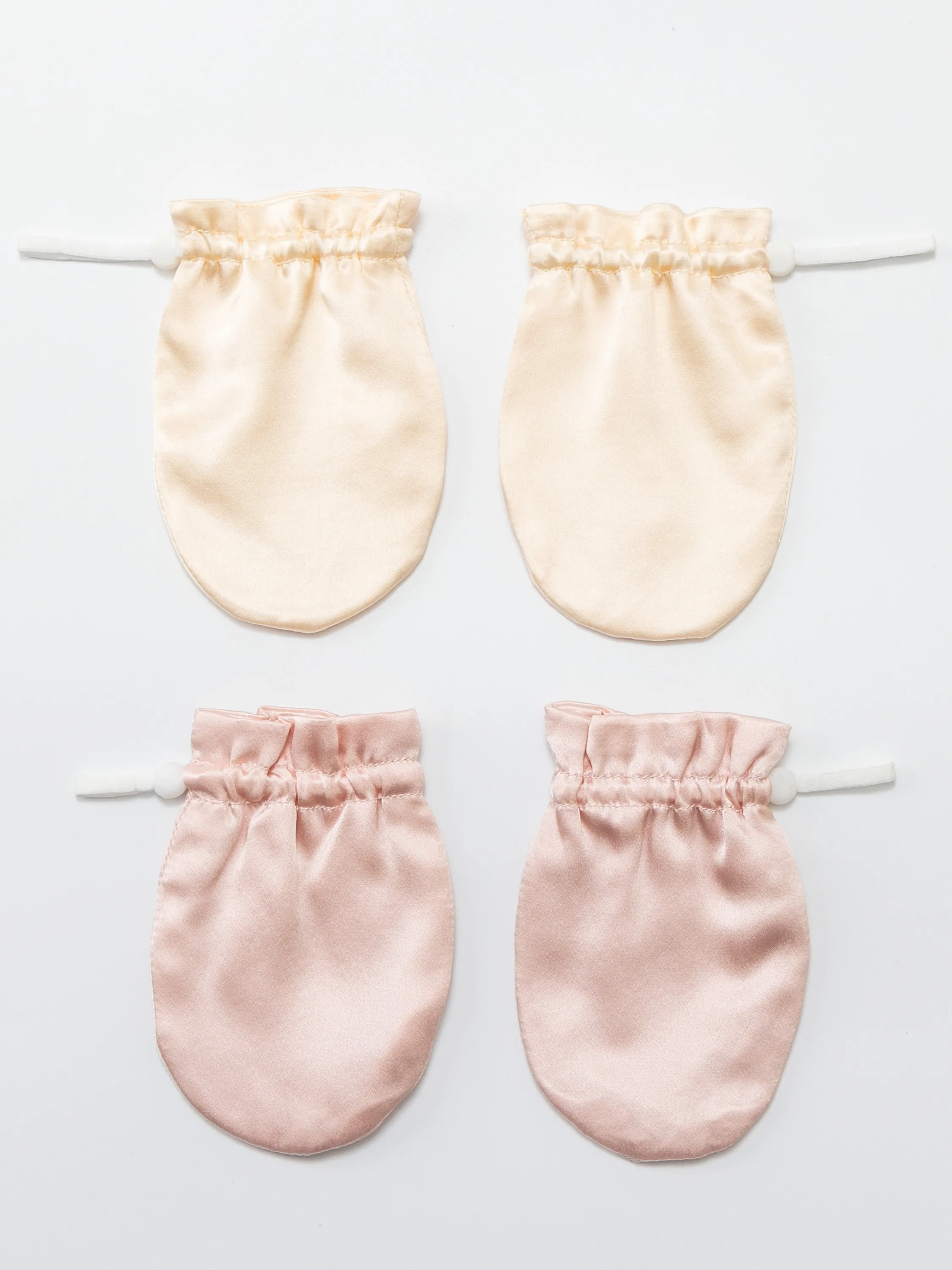 Silk Newborn Scratch Mittens-Set of 4 Macaron Colors