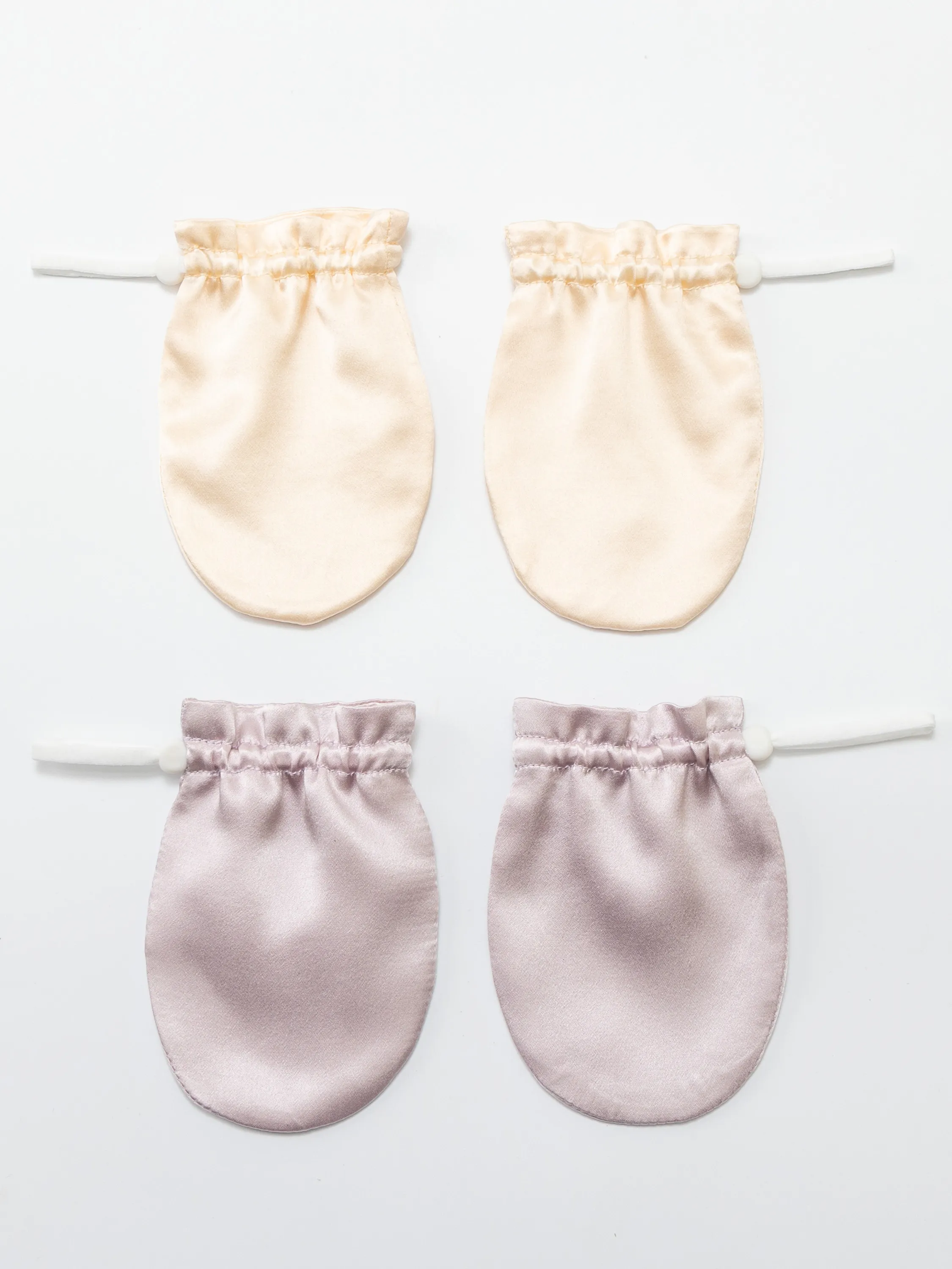 Silk Newborn Scratch Mittens-Set of 4 Macaron Colors