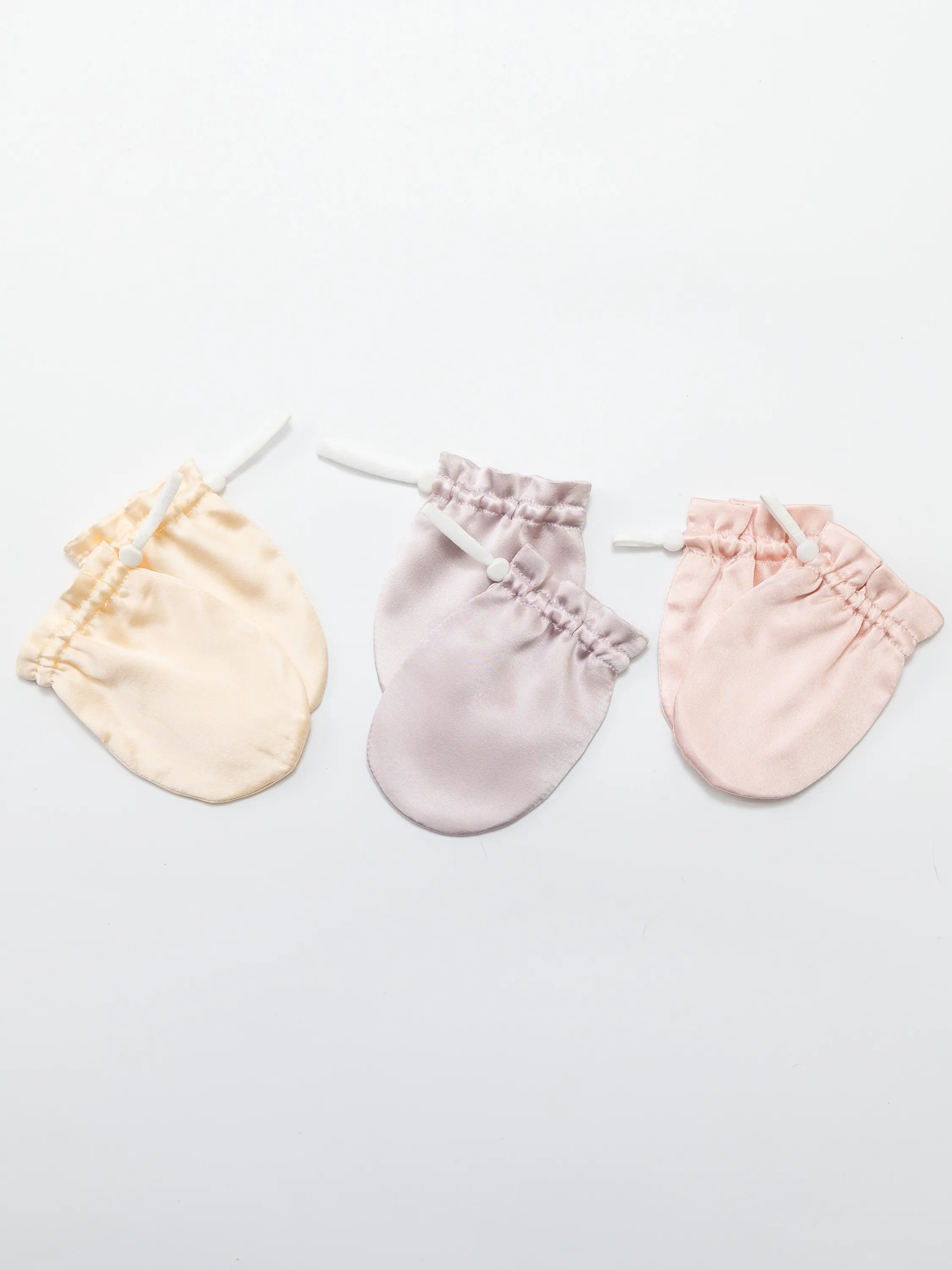 Silk Newborn Scratch Mittens-Set of 4 Macaron Colors