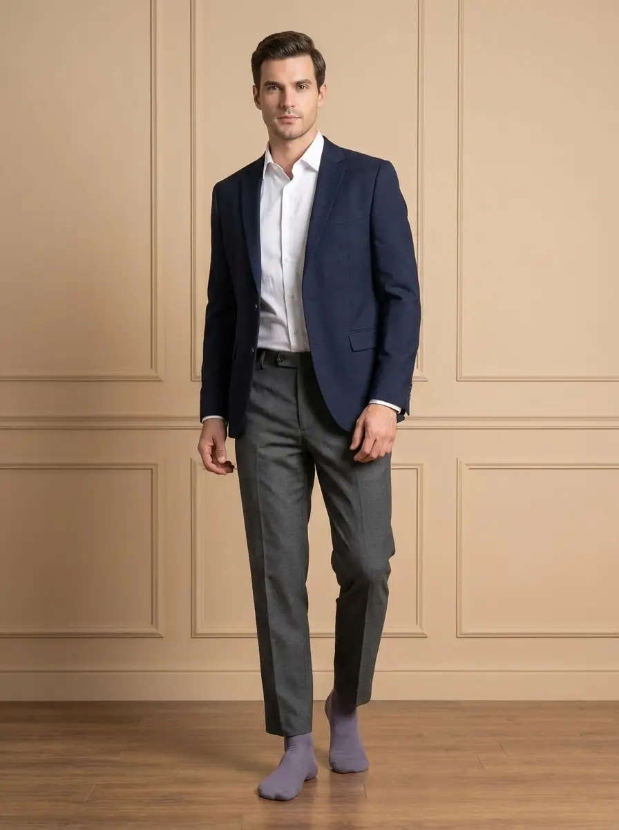 2-Pack Silk Mid-Calf Socks- Men