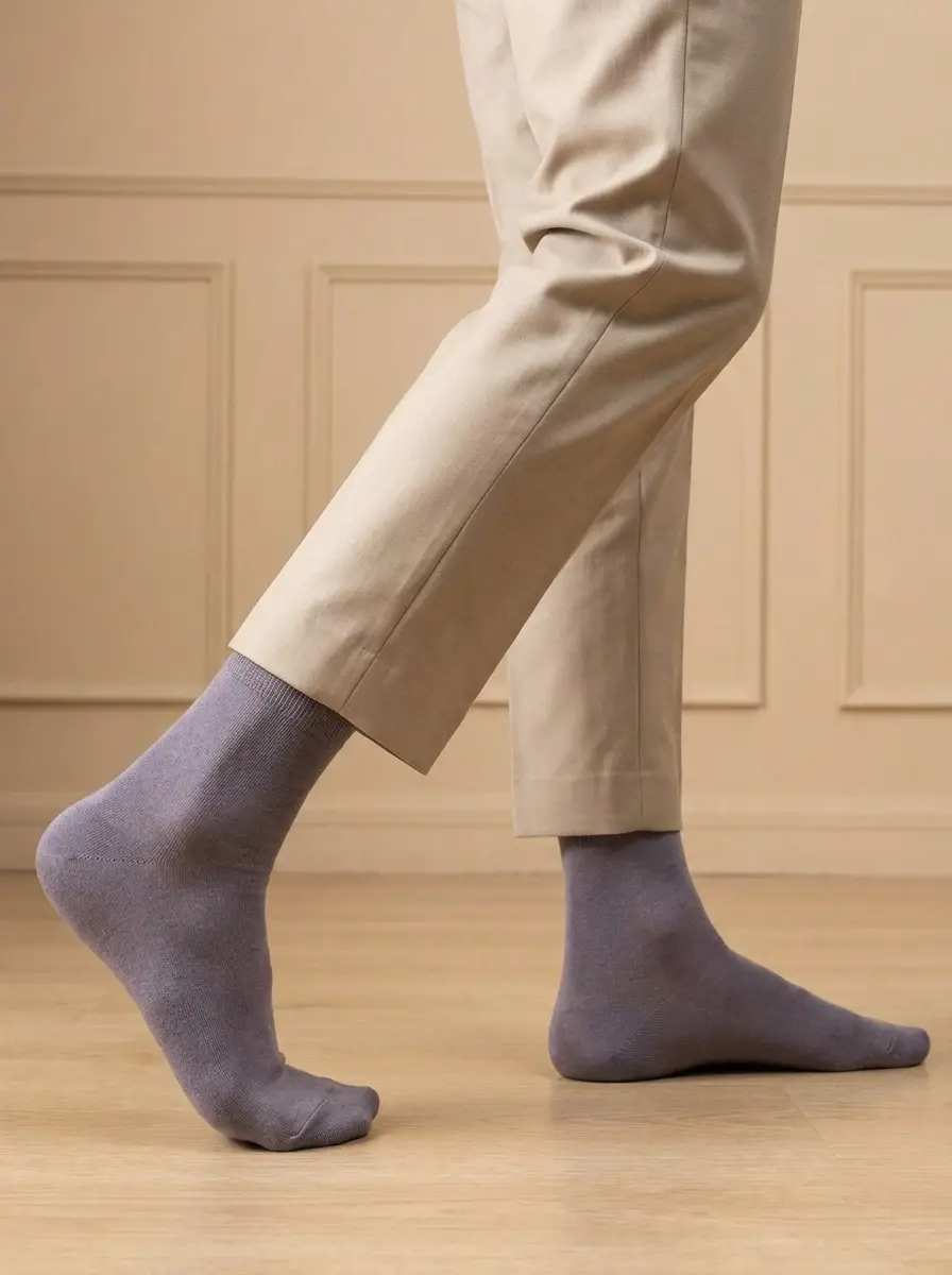 2-Pack Silk Mid-Calf Socks- Men