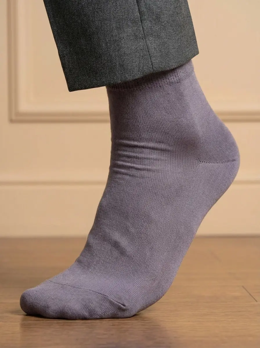 2-Pack Silk Mid-Calf Socks- Men