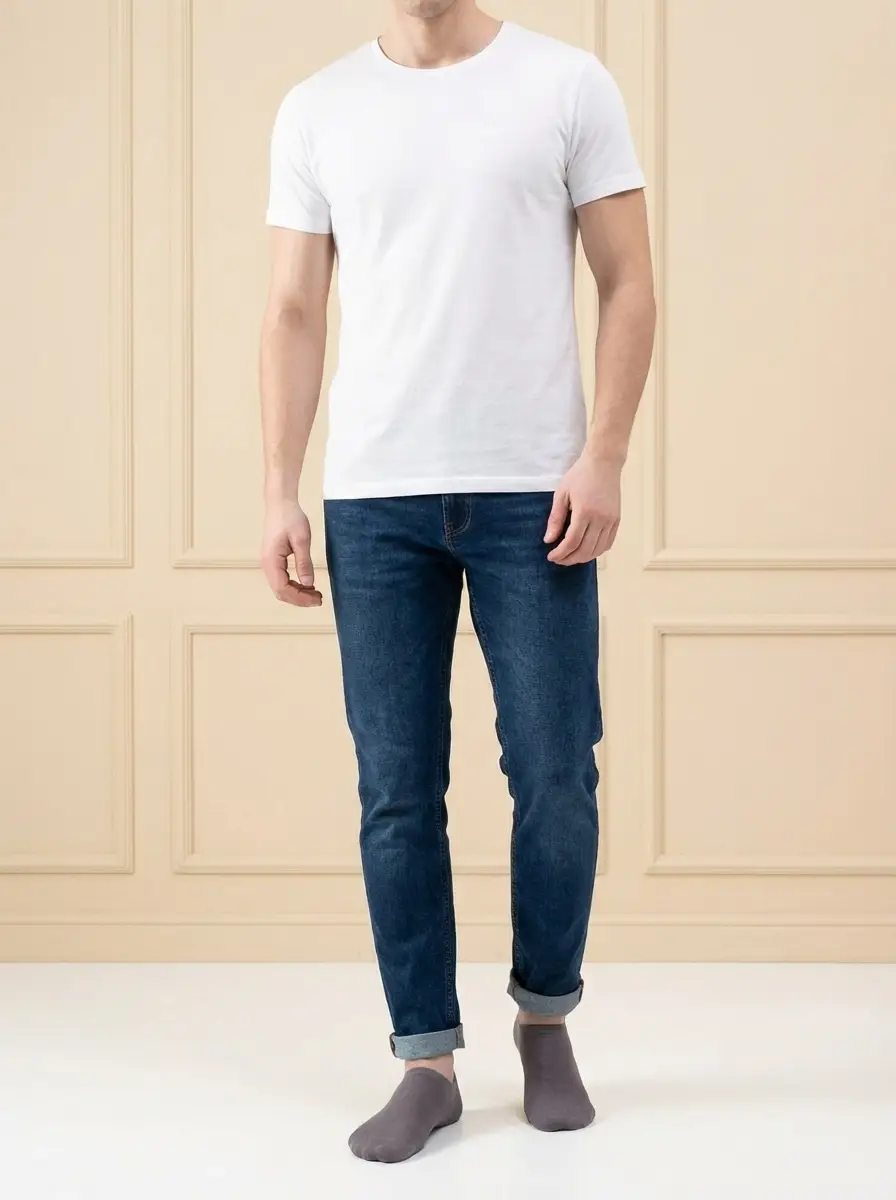 3-Pack Silk Low-Cut Ankle Socks-Men