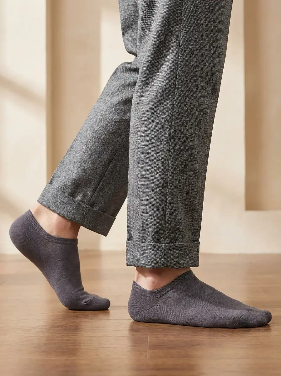 3-Pack Silk Low-Cut Ankle Socks-Men
