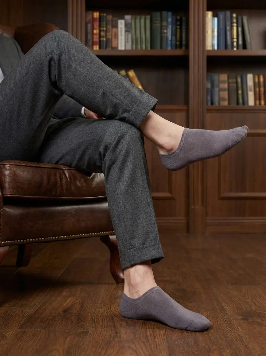 3-Pack Silk Low-Cut Ankle Socks-Men