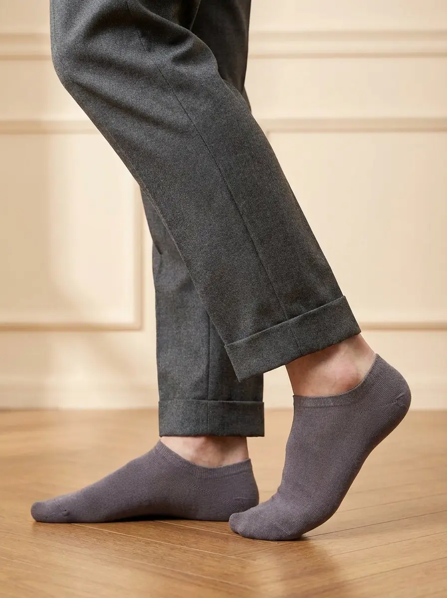 3-Pack Silk Low-Cut Ankle Socks-Men