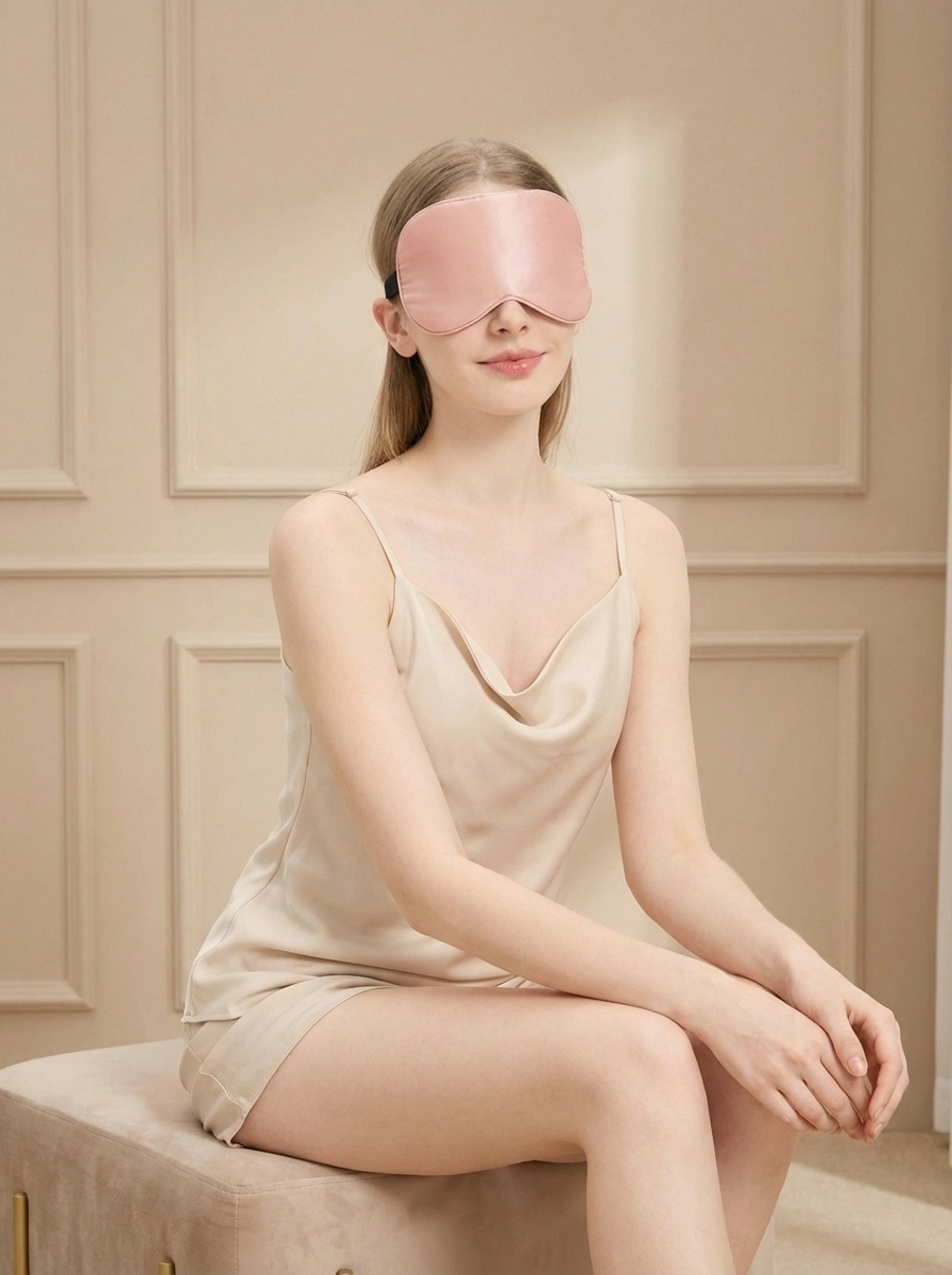 Silk Sleep Mask with Adjustable Elastic Band