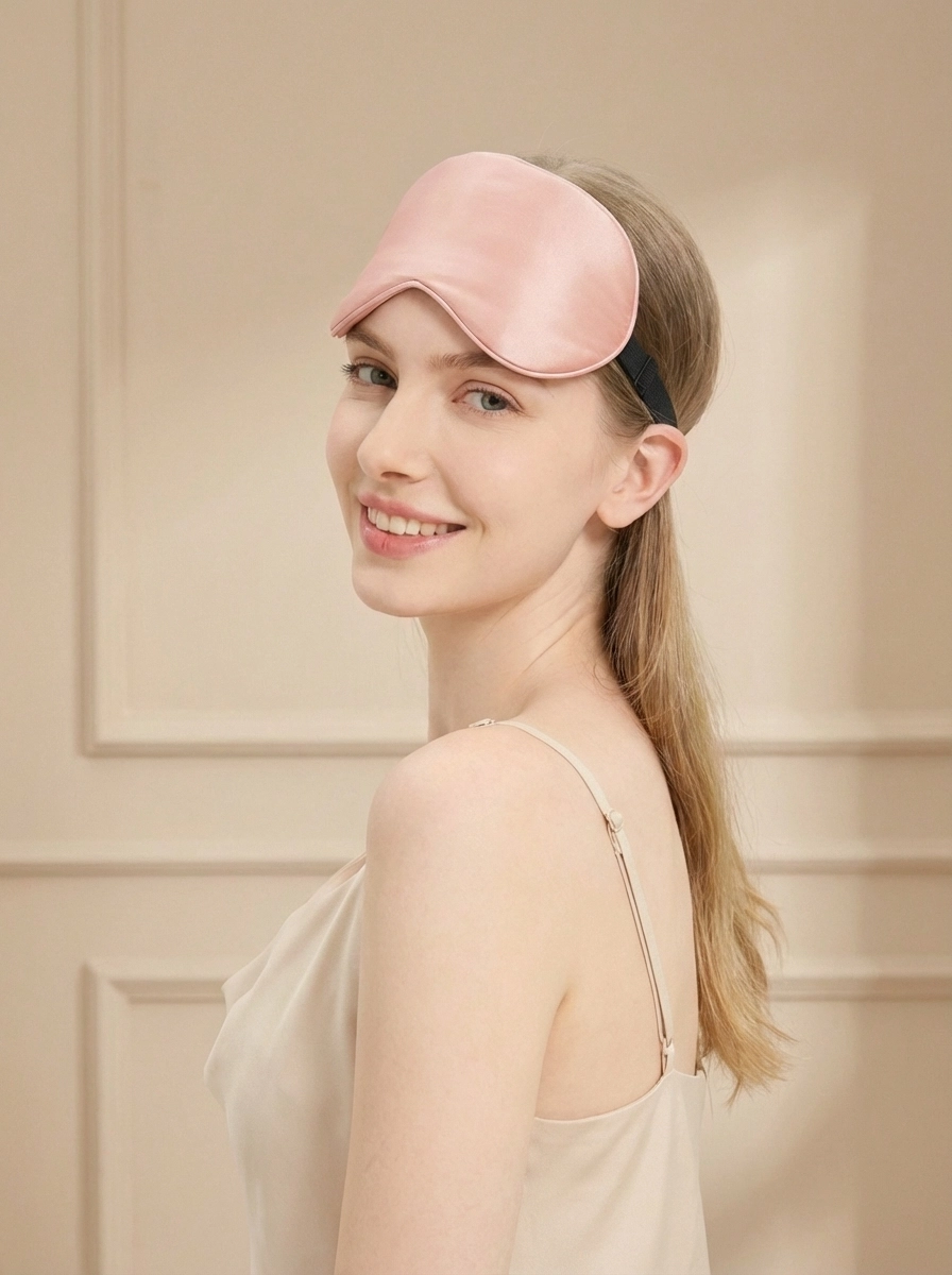 Silk Sleep Mask with Adjustable Elastic Band