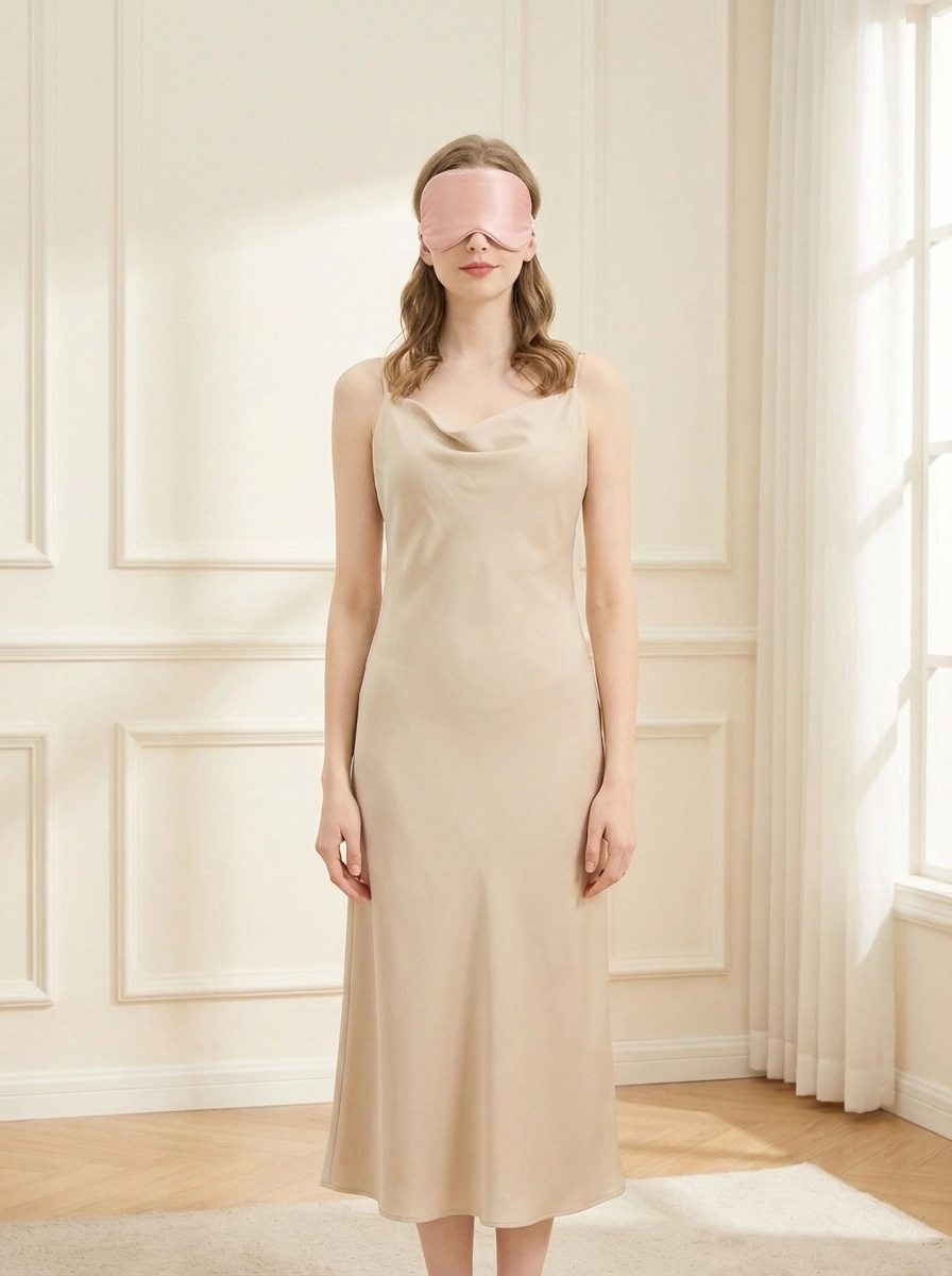Silk Sleep Mask with Adjustable Elastic Band