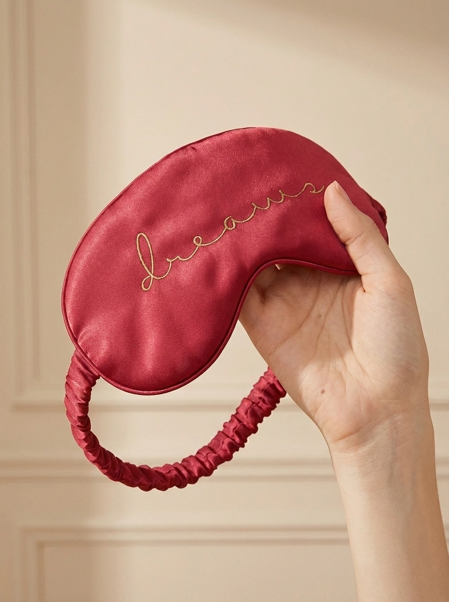 Silk Sleep Mask with Elastic Band for Christmas
