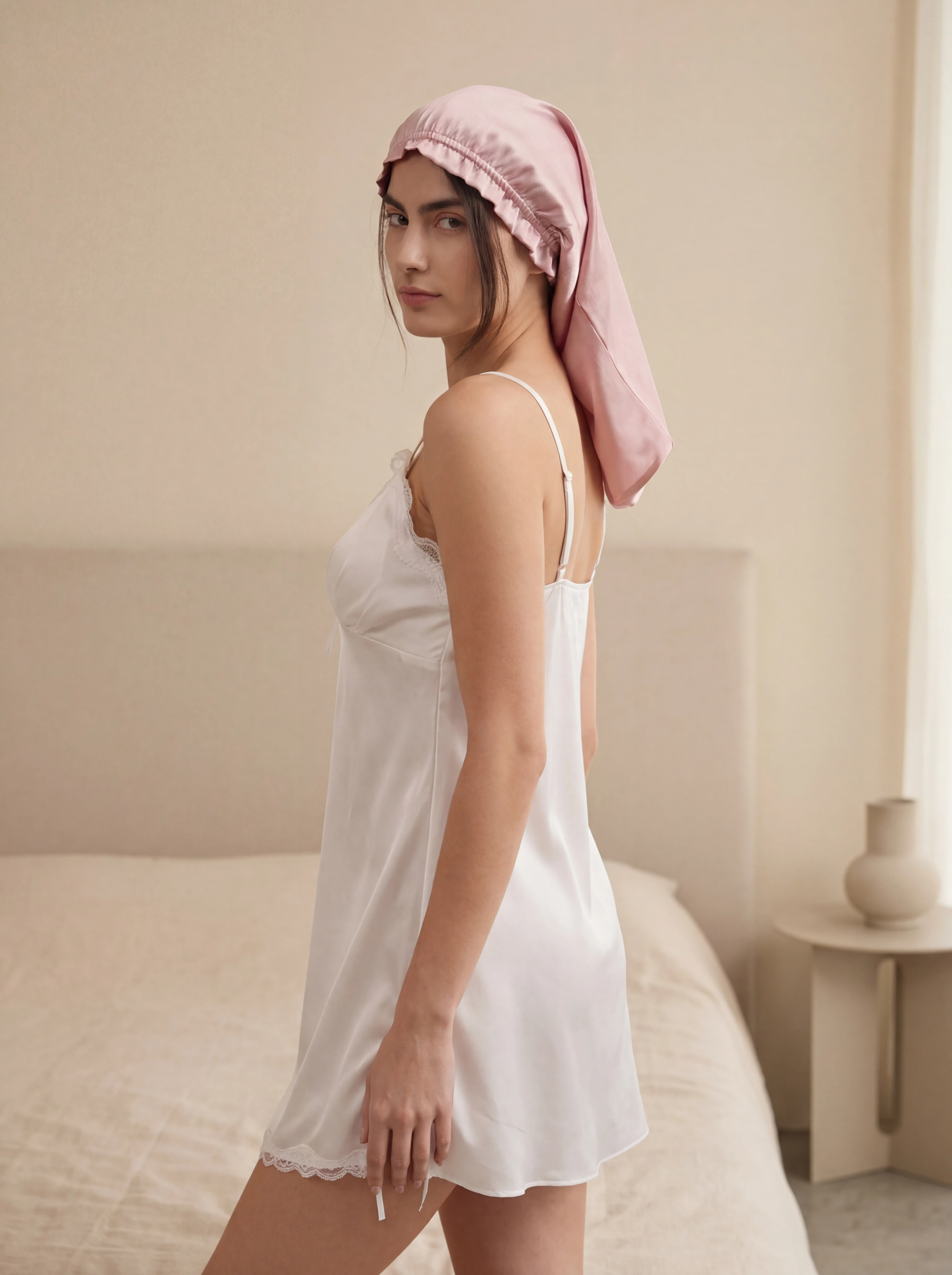 Long Ruffled Silk Turban - 'RuffleLong'