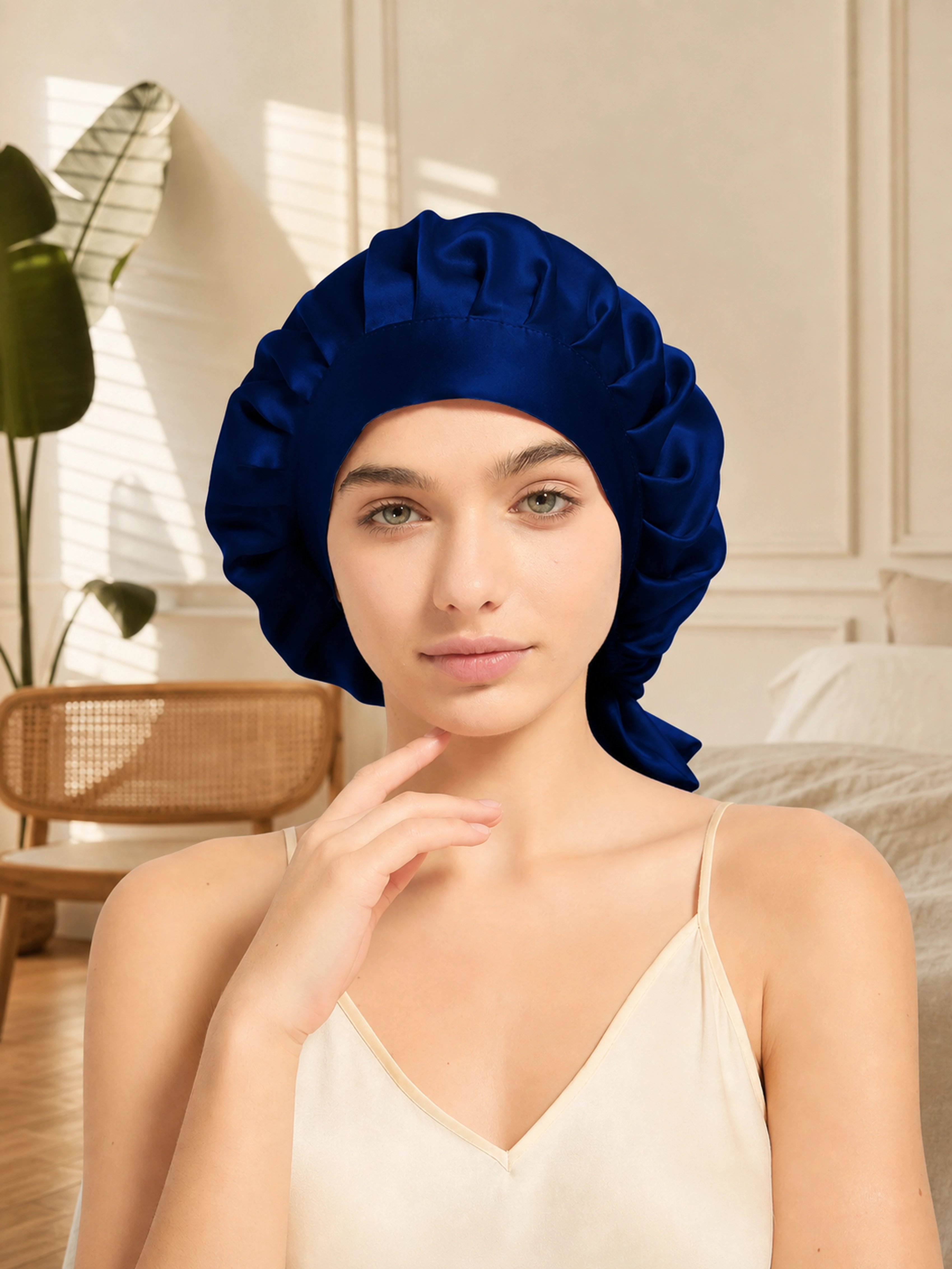 Muriersilk Back-Tie Silk Bonnet - SilkTie — flat lay — premium mulberry silk for everyday luxury