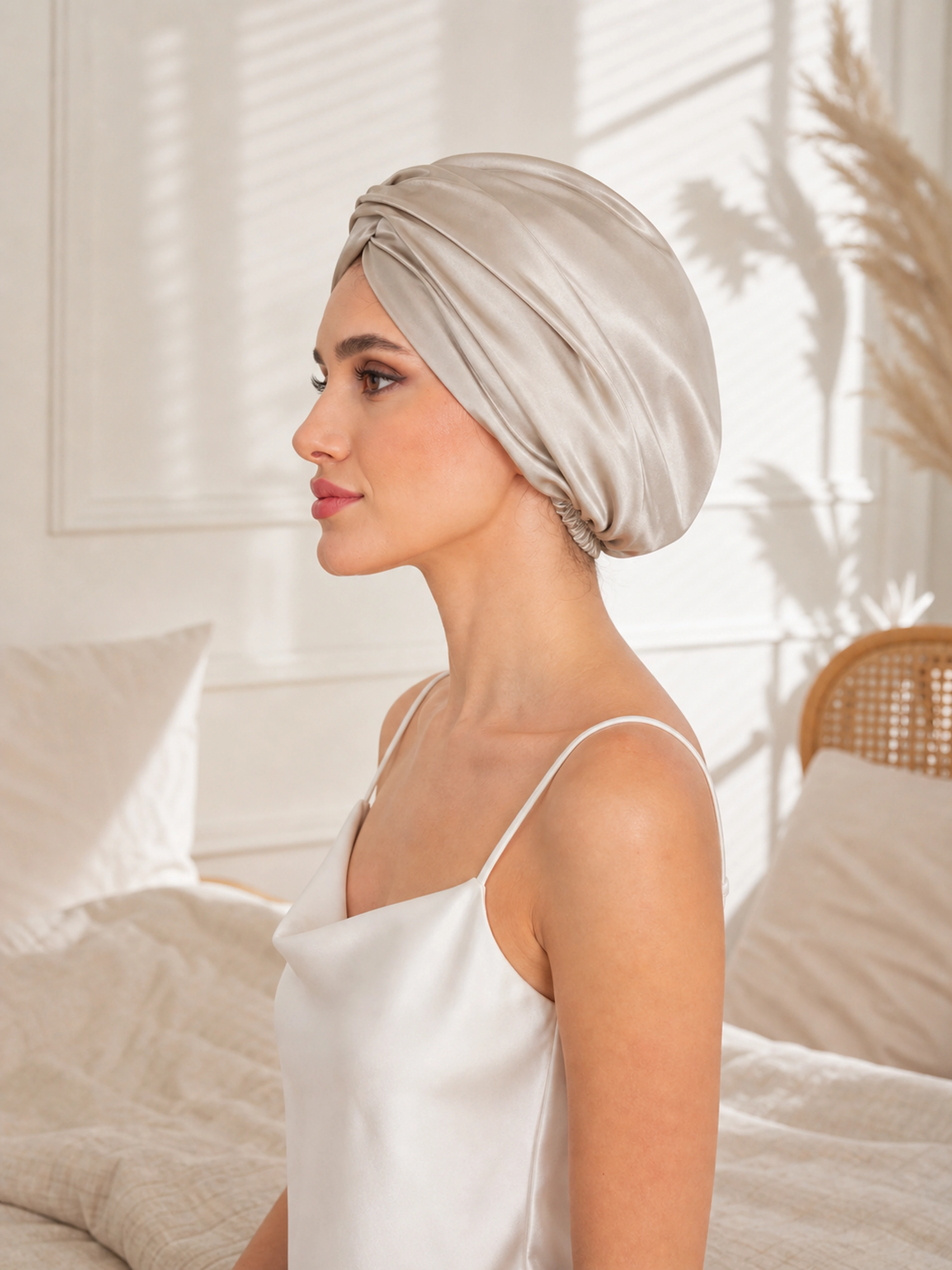 Muriersilk Reversible Silk Turban - DuoTwist — open view — premium mulberry silk