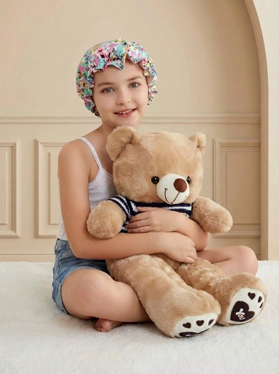 Reversible Floral-Print Silk Sleep Cap - 'KidDuo'