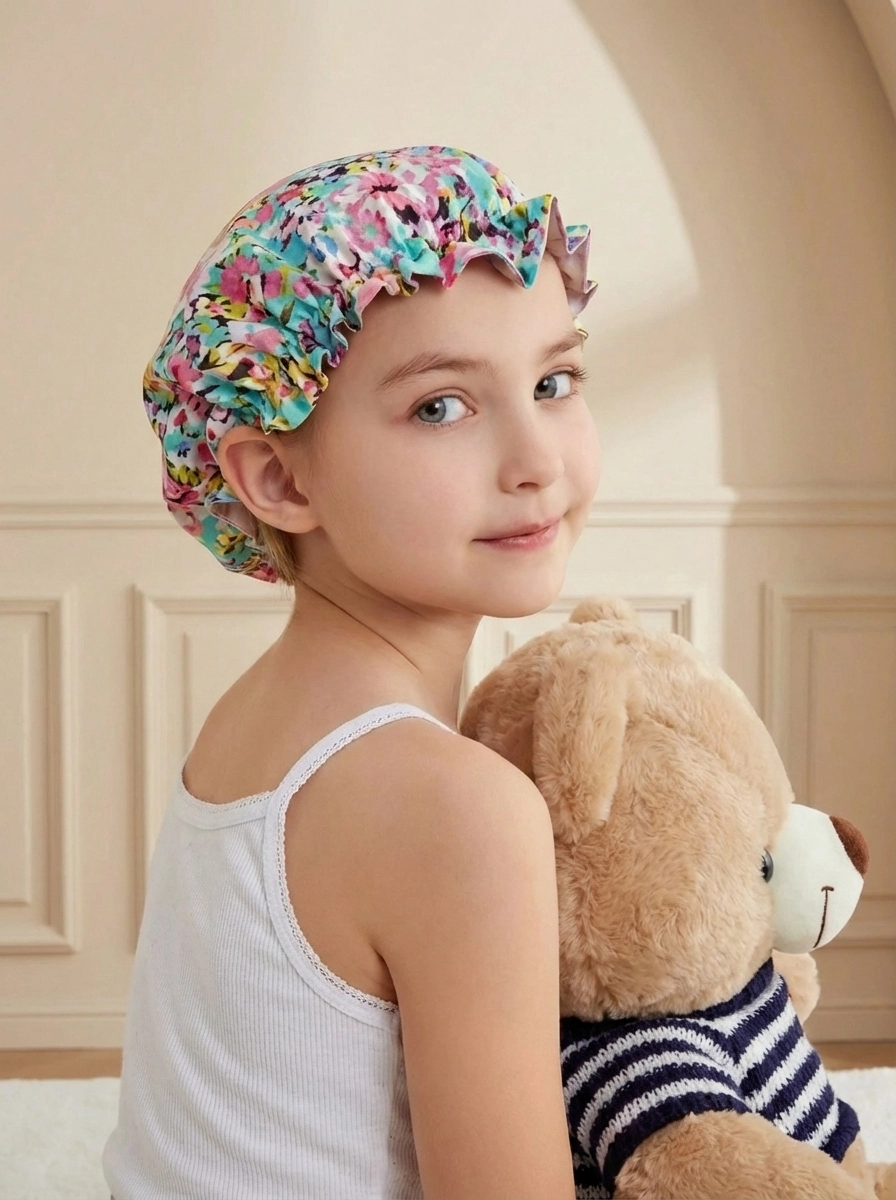 Reversible Floral-Print Silk Sleep Cap - 'KidDuo'