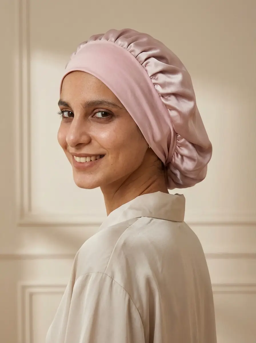 Long-Tie Silk Bonnet - 'BowTie'