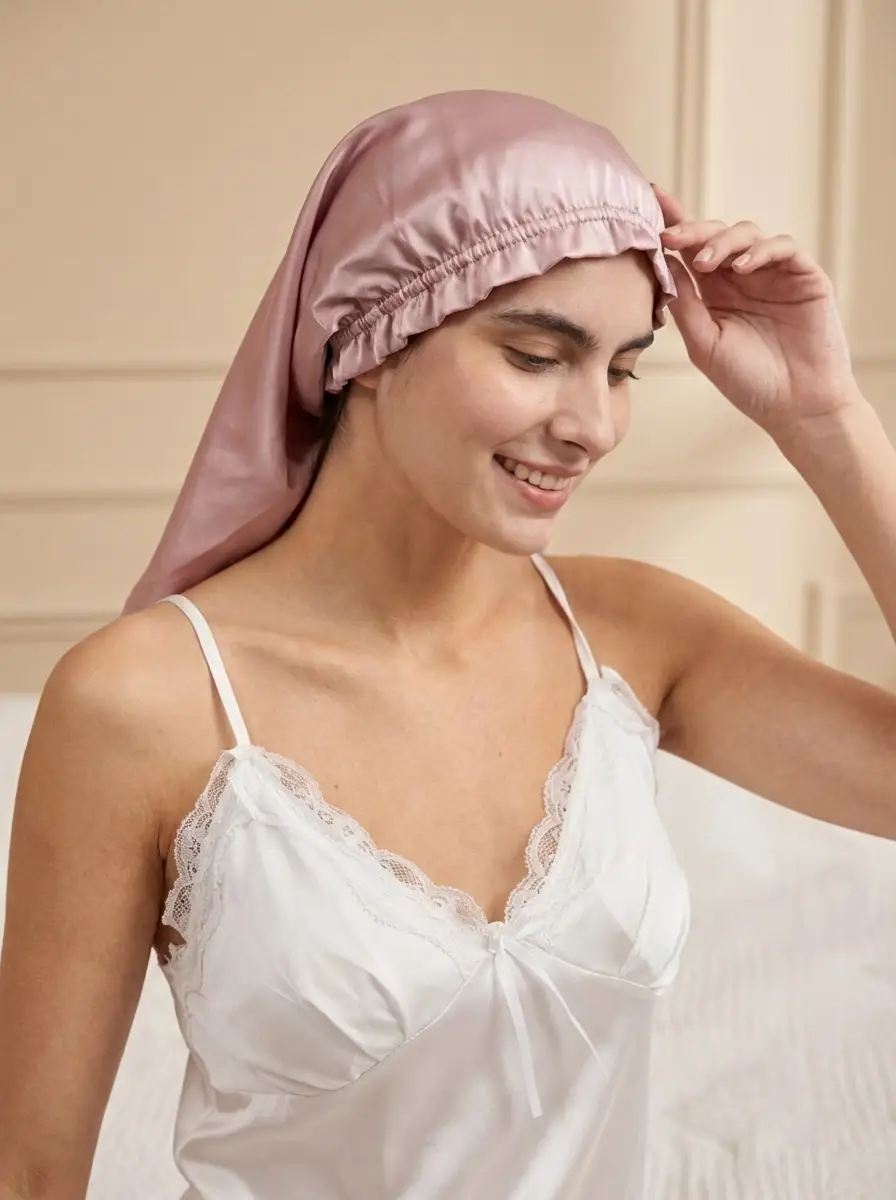 Long Ruffled Silk Turban - 'RuffleLong'