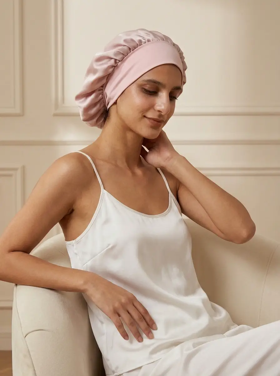 Long-Tie Silk Bonnet - 'BowTie'