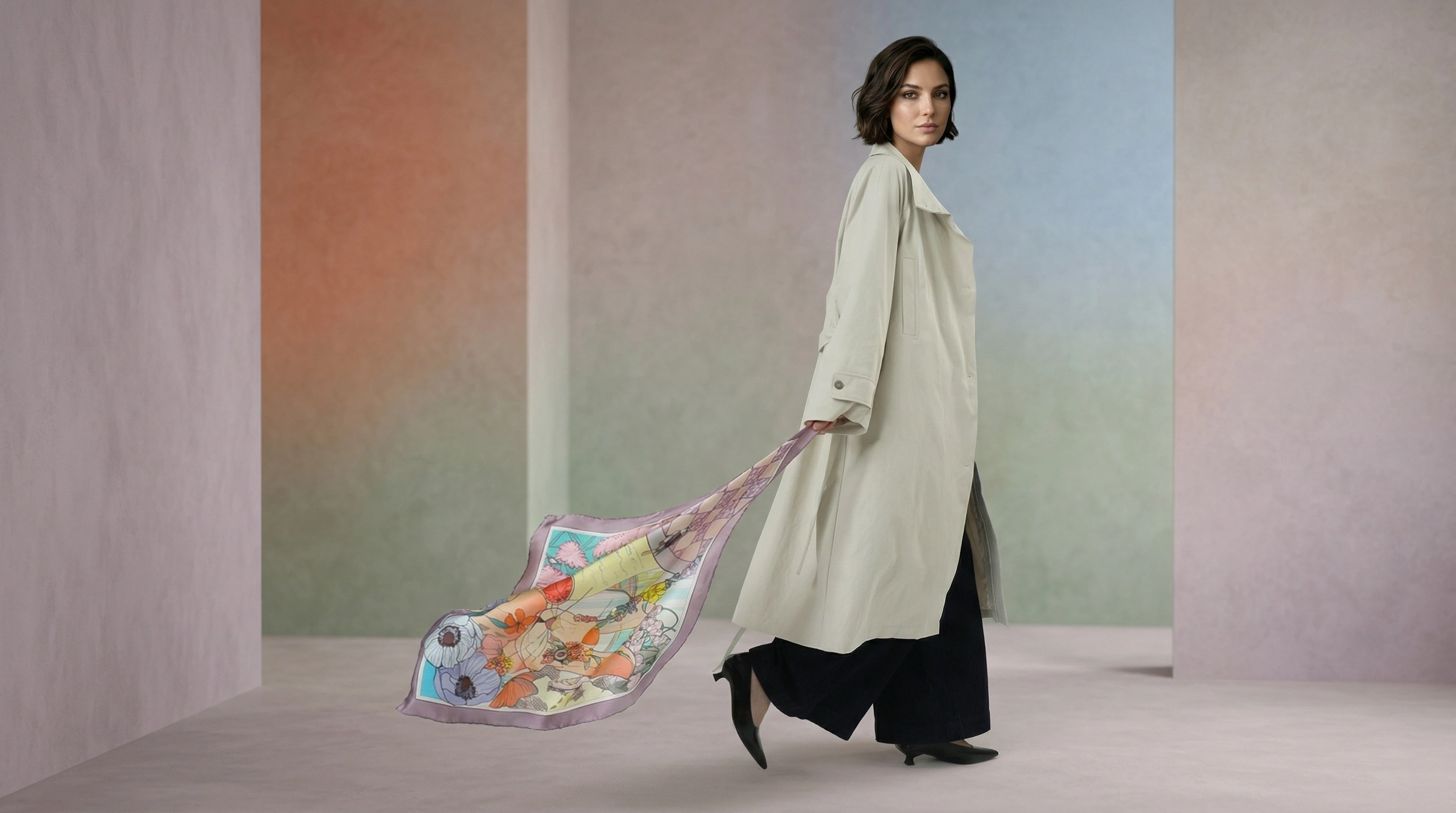 Silk Hair Scarf & Head Scarf