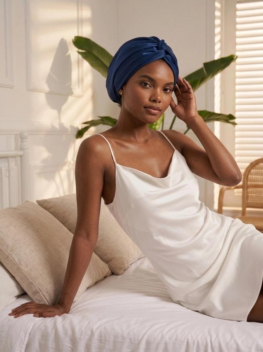 Reversible Silk Turban - 'DuoTwist'