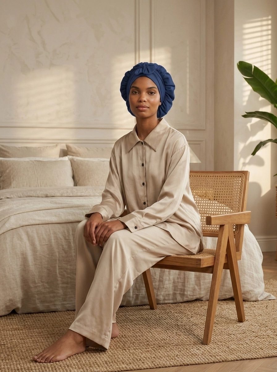 Long-Tie Silk Bonnet - 'BowTie'