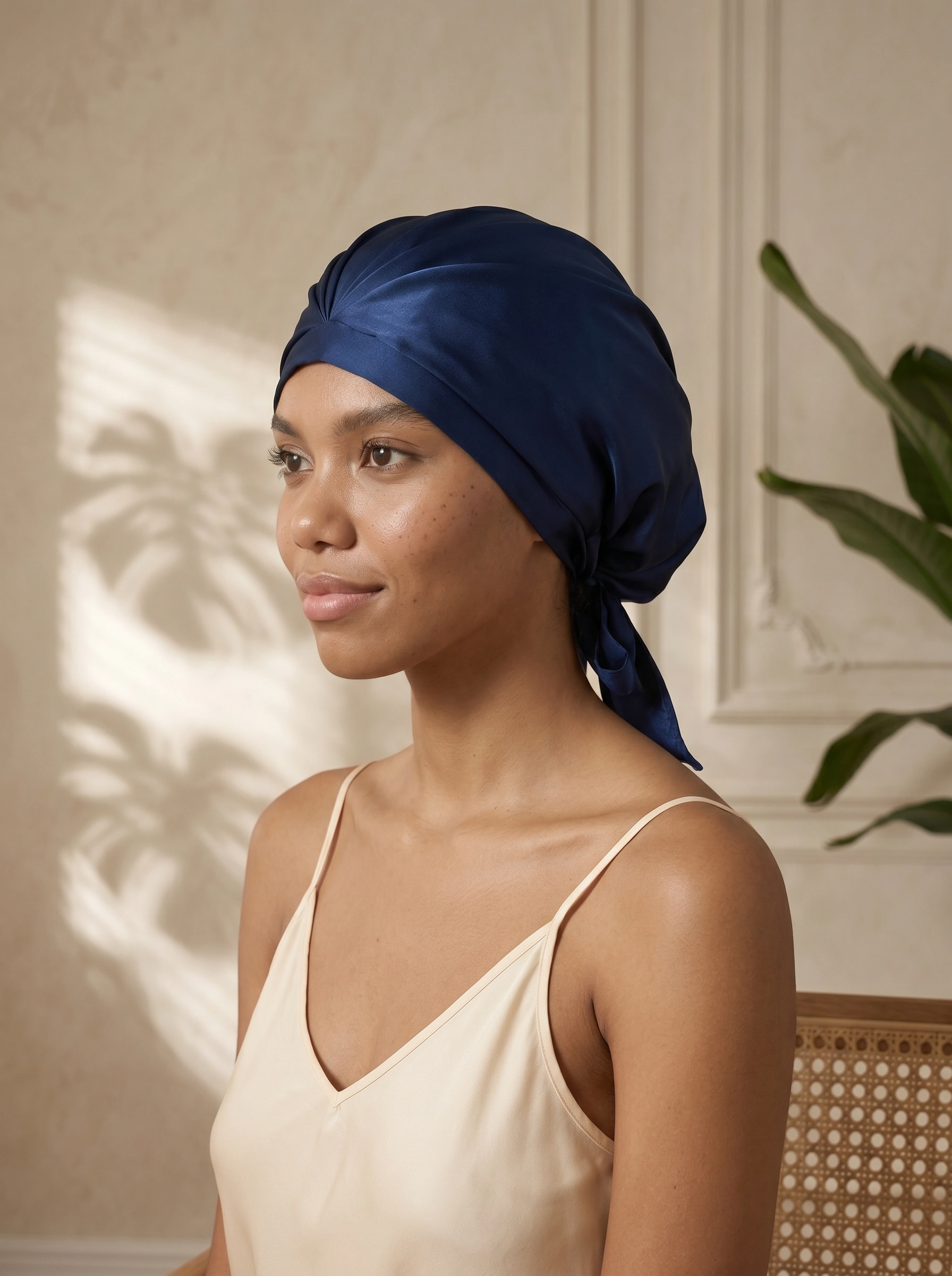 Tie-Back Silk Turban - 'KnotTie'