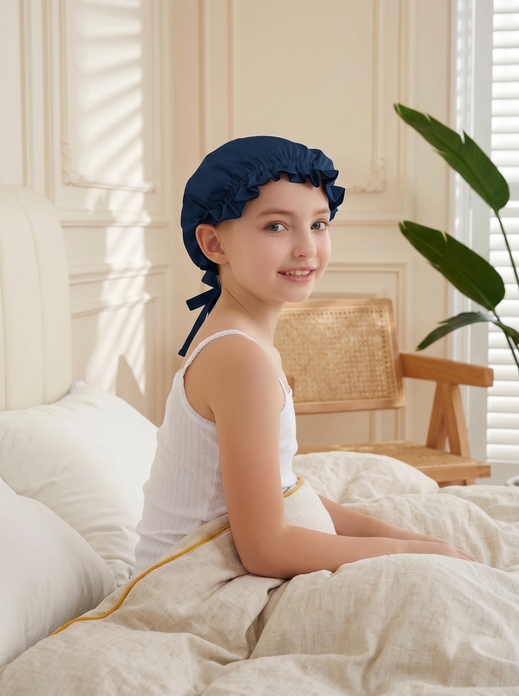 Reversible Floral-Print Silk Sleep Cap - 'KidDuo'