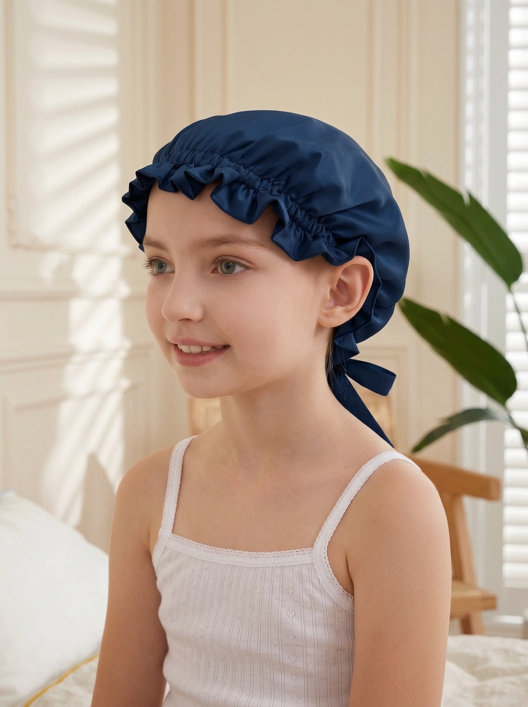 Reversible Floral-Print Silk Sleep Cap - 'KidDuo'