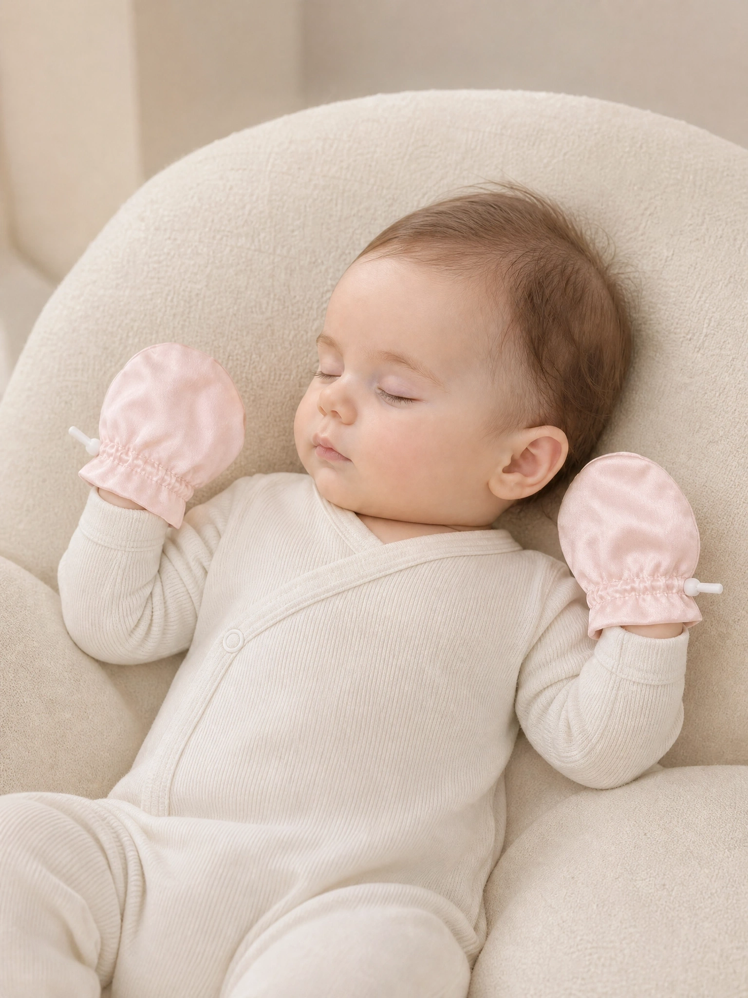 Silk Newborn Scratch Mittens-Set of 4 Macaron Colors