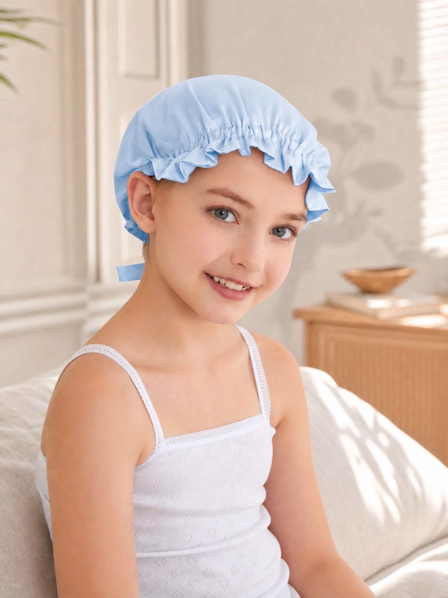 Reversible Floral-Print Silk Sleep Cap - 'KidDuo'