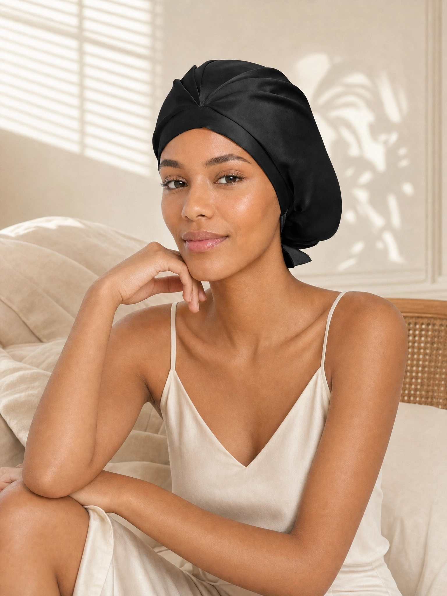 Tie-Back Silk Turban - 'KnotTie'