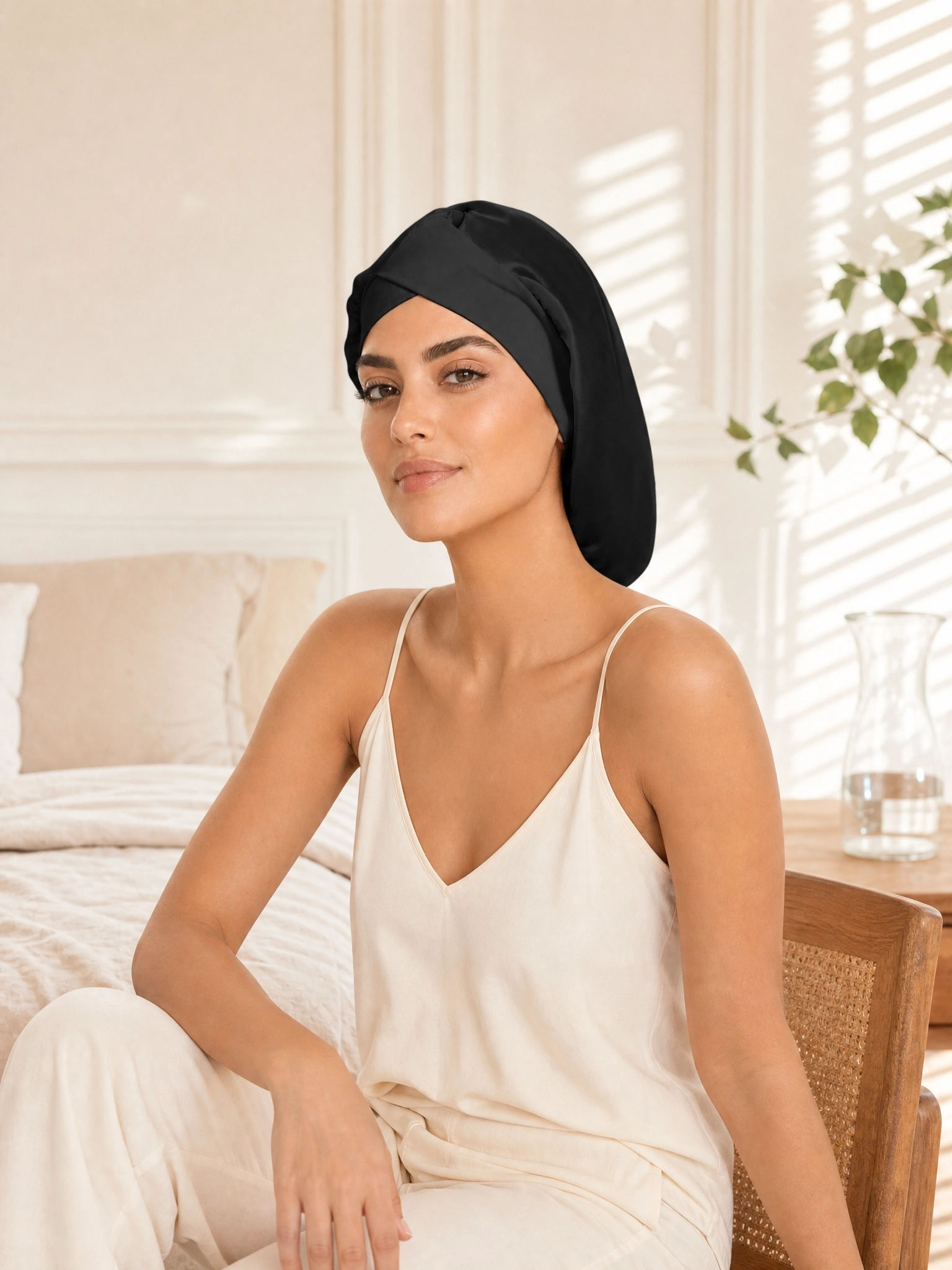 Wide-Band Twisted Silk Turban-'CoilBand'