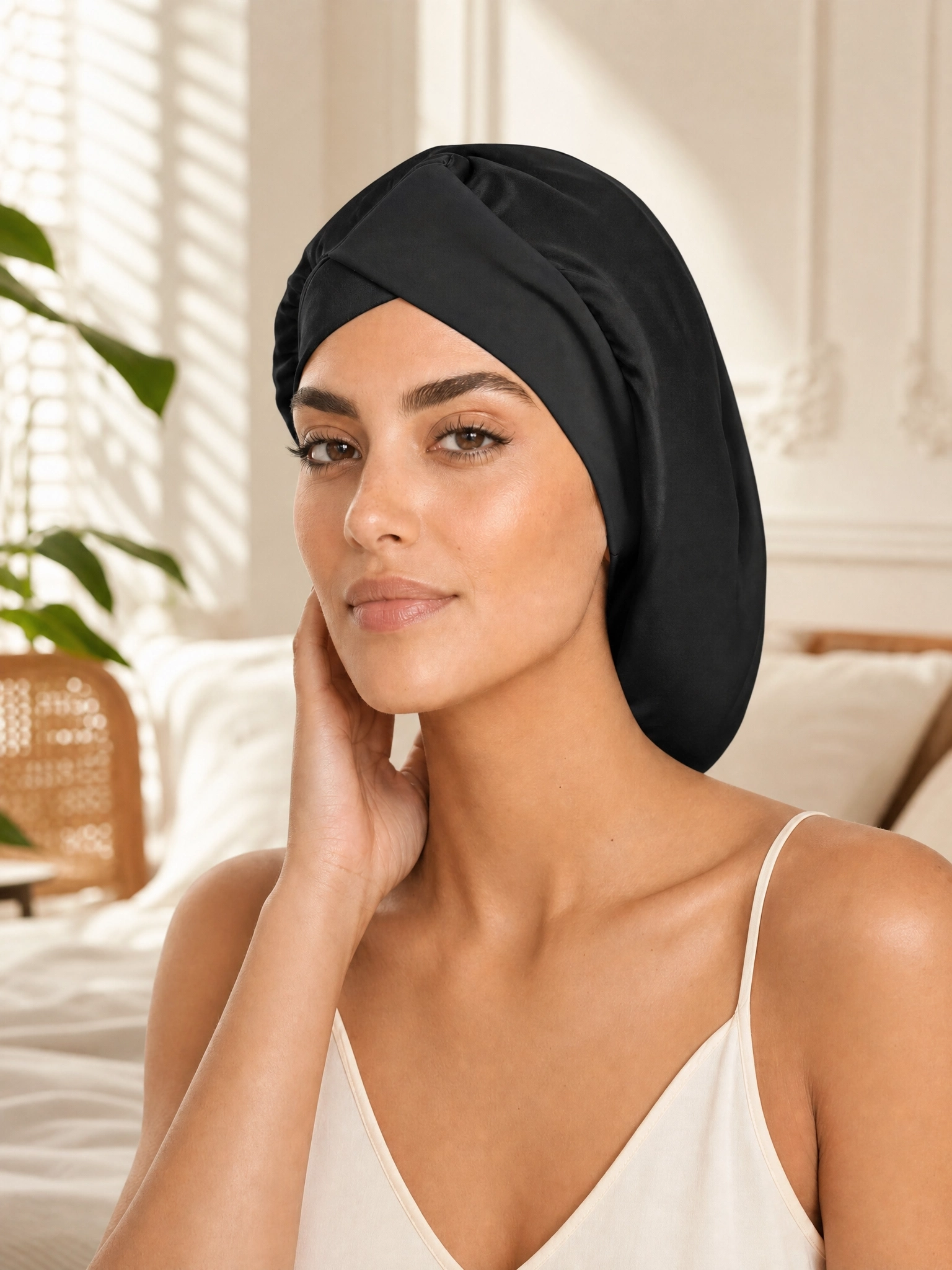 Wide-Band Twisted Silk Turban-'CoilBand'